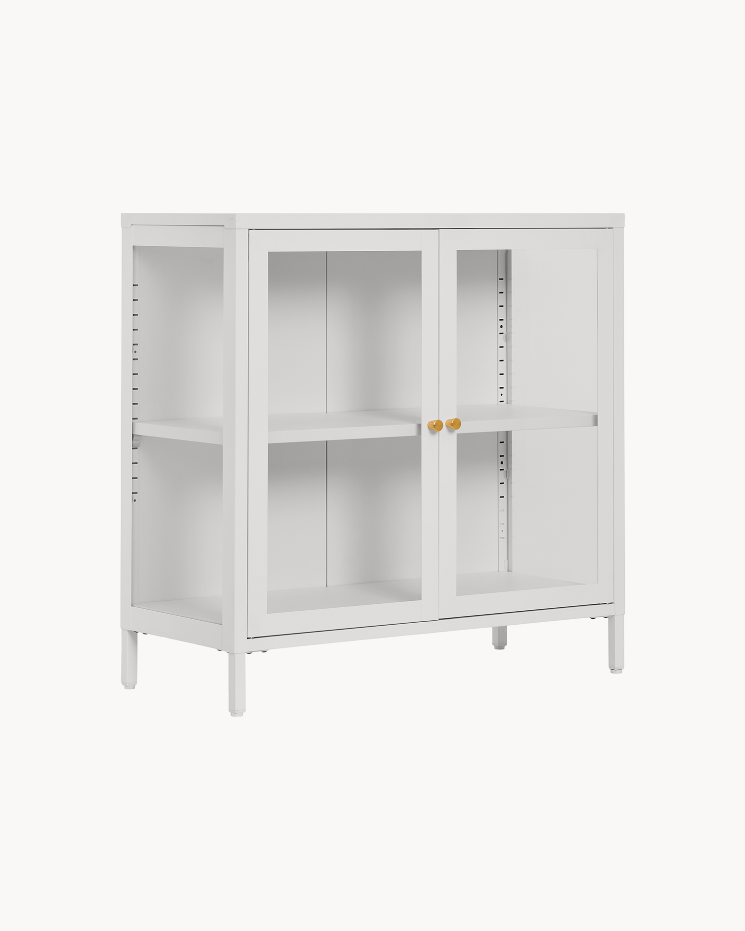 Vetrina Dalby in metallo con vetro