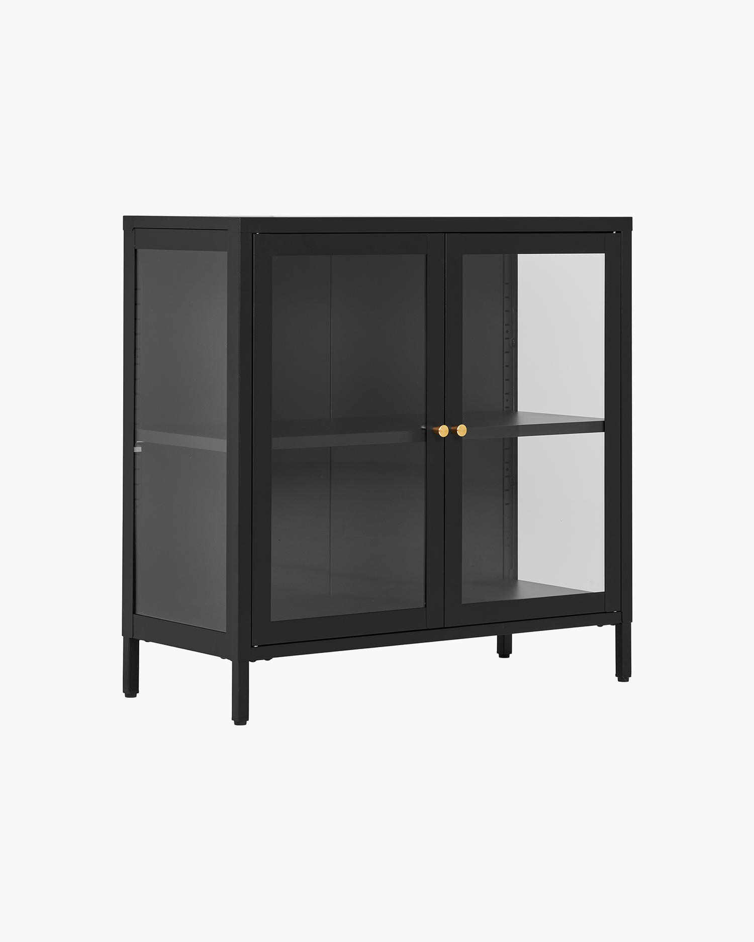 Vetrina Dalby in metallo con vetro