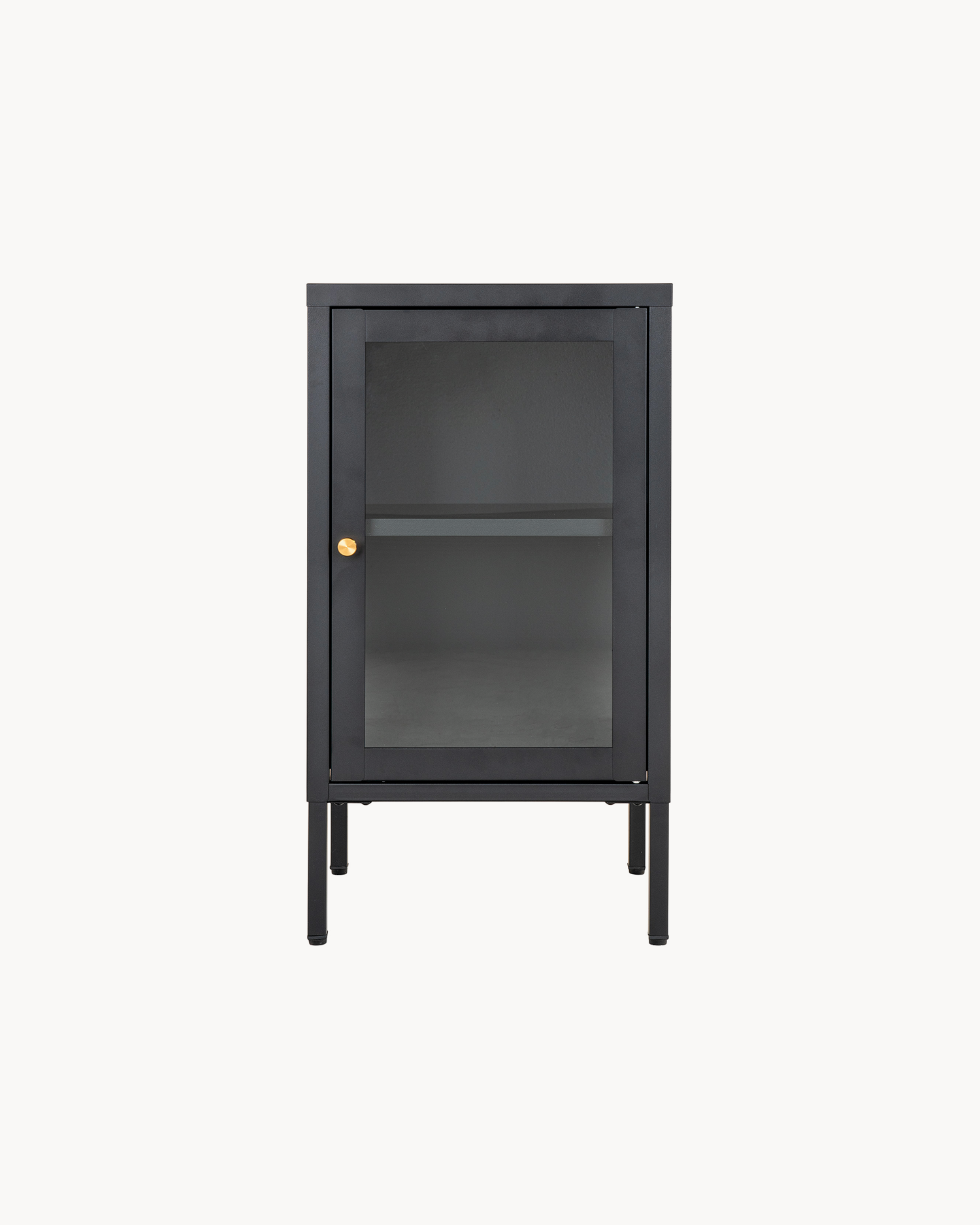 Vetrinetta Dalby in metallo con vetro