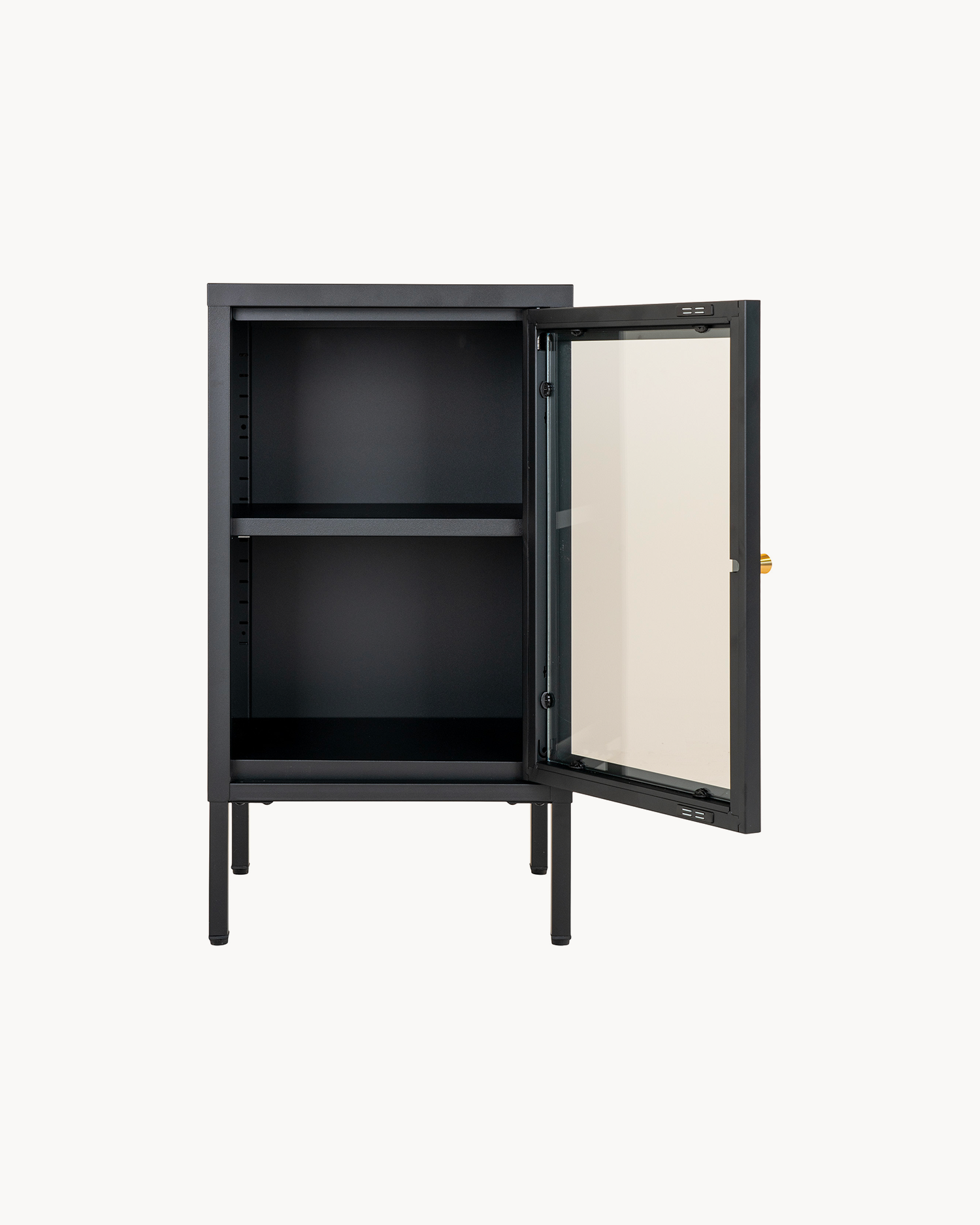 Vetrinetta Dalby in metallo con vetro