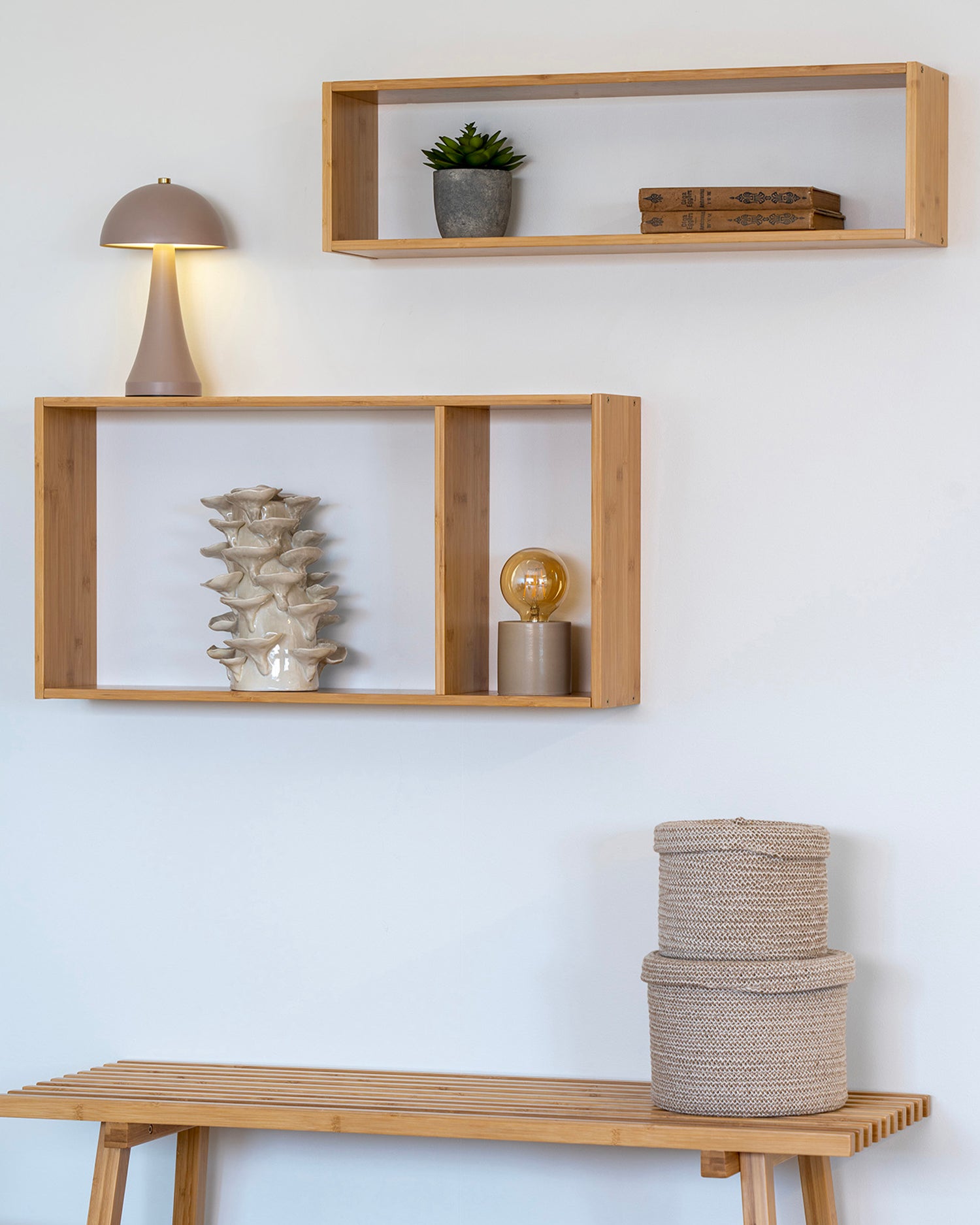 Mensola da parete in bamboo Ember