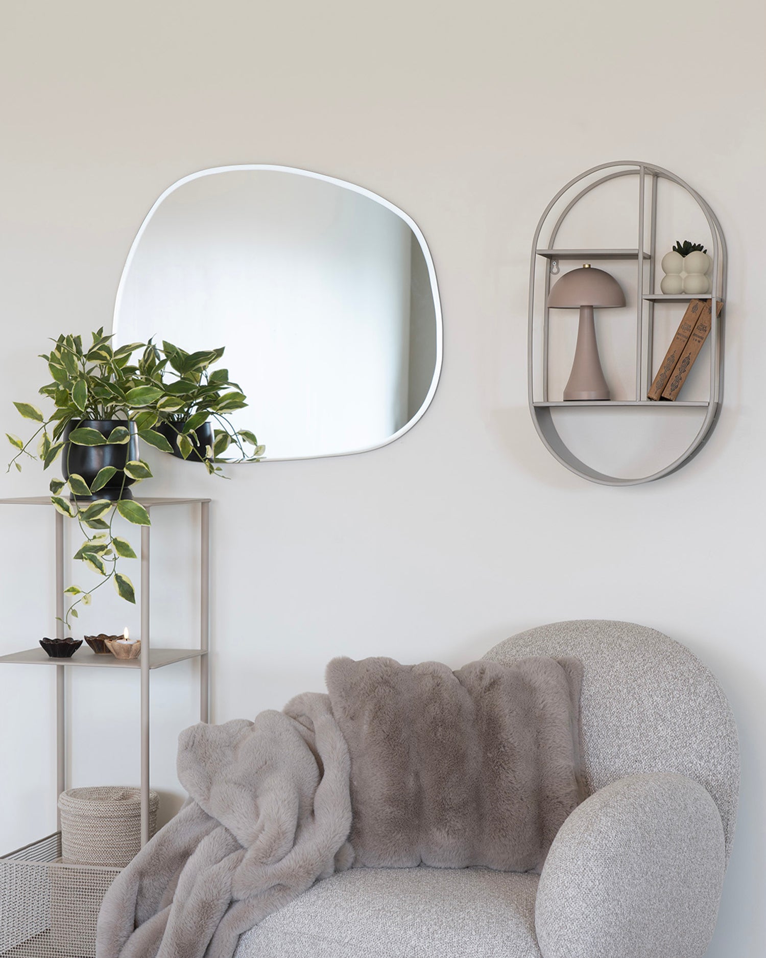 Mensola ovale in metallo Feira