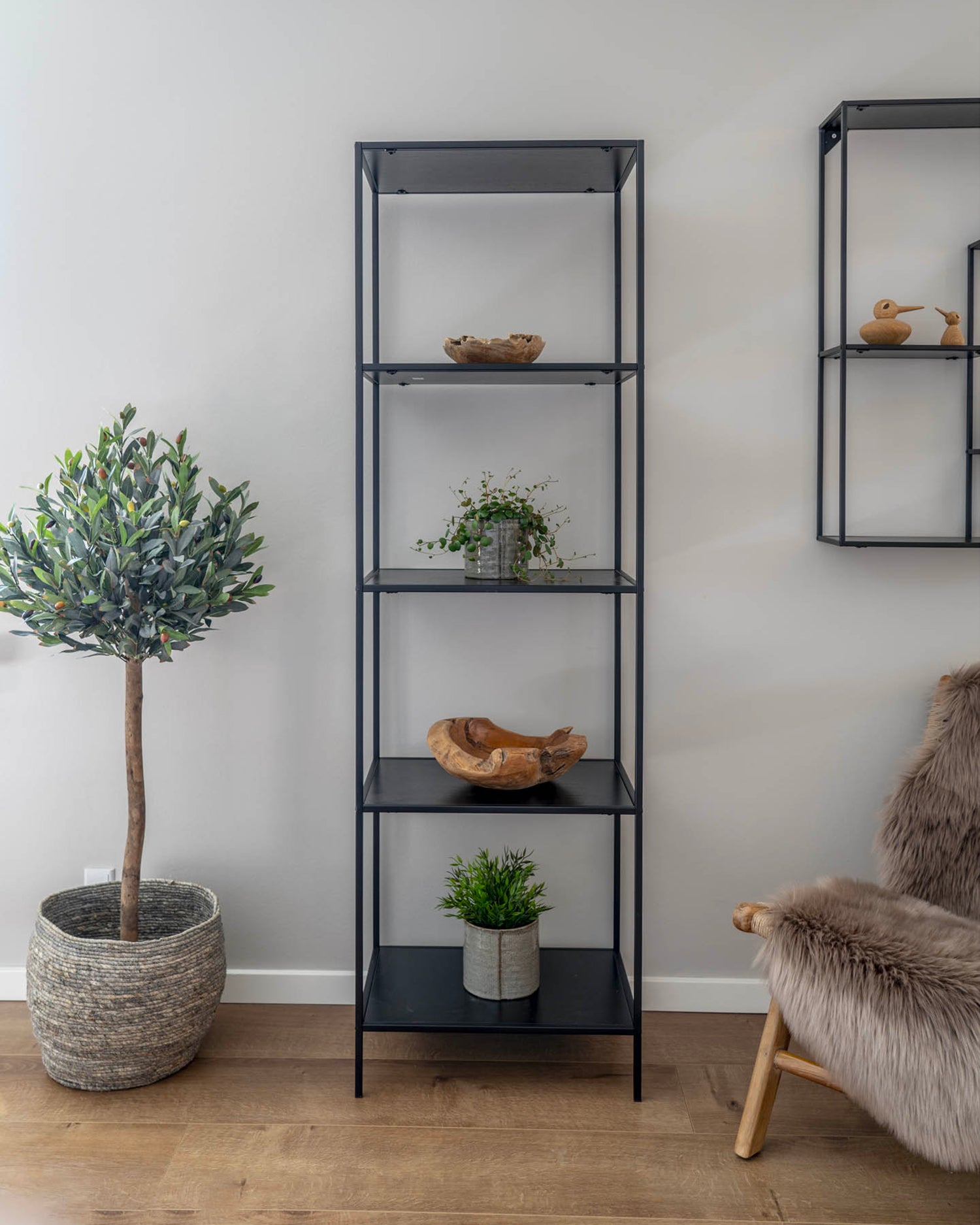 Scaffale in metallo Vita, nero