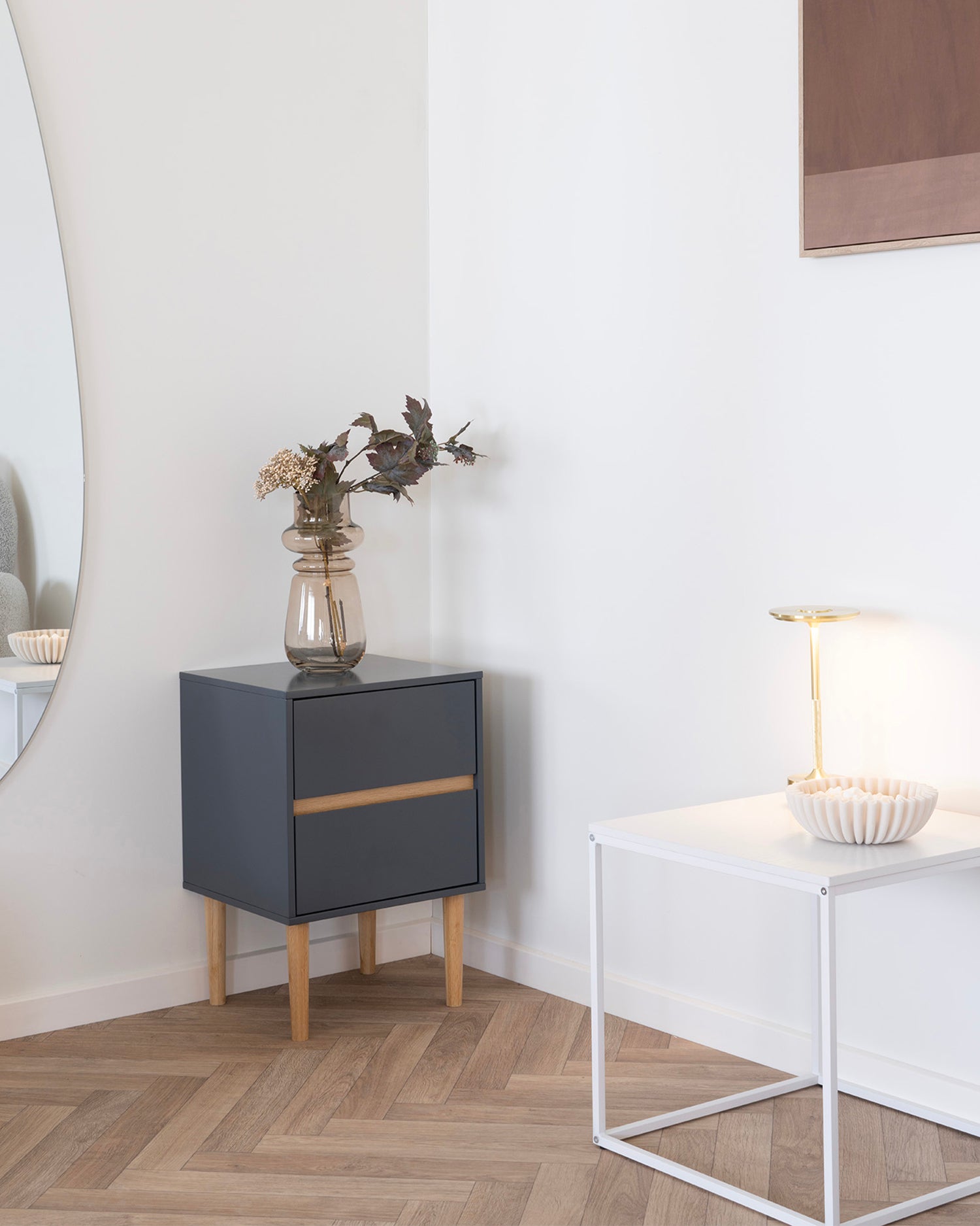 Comodino in legno Bisley