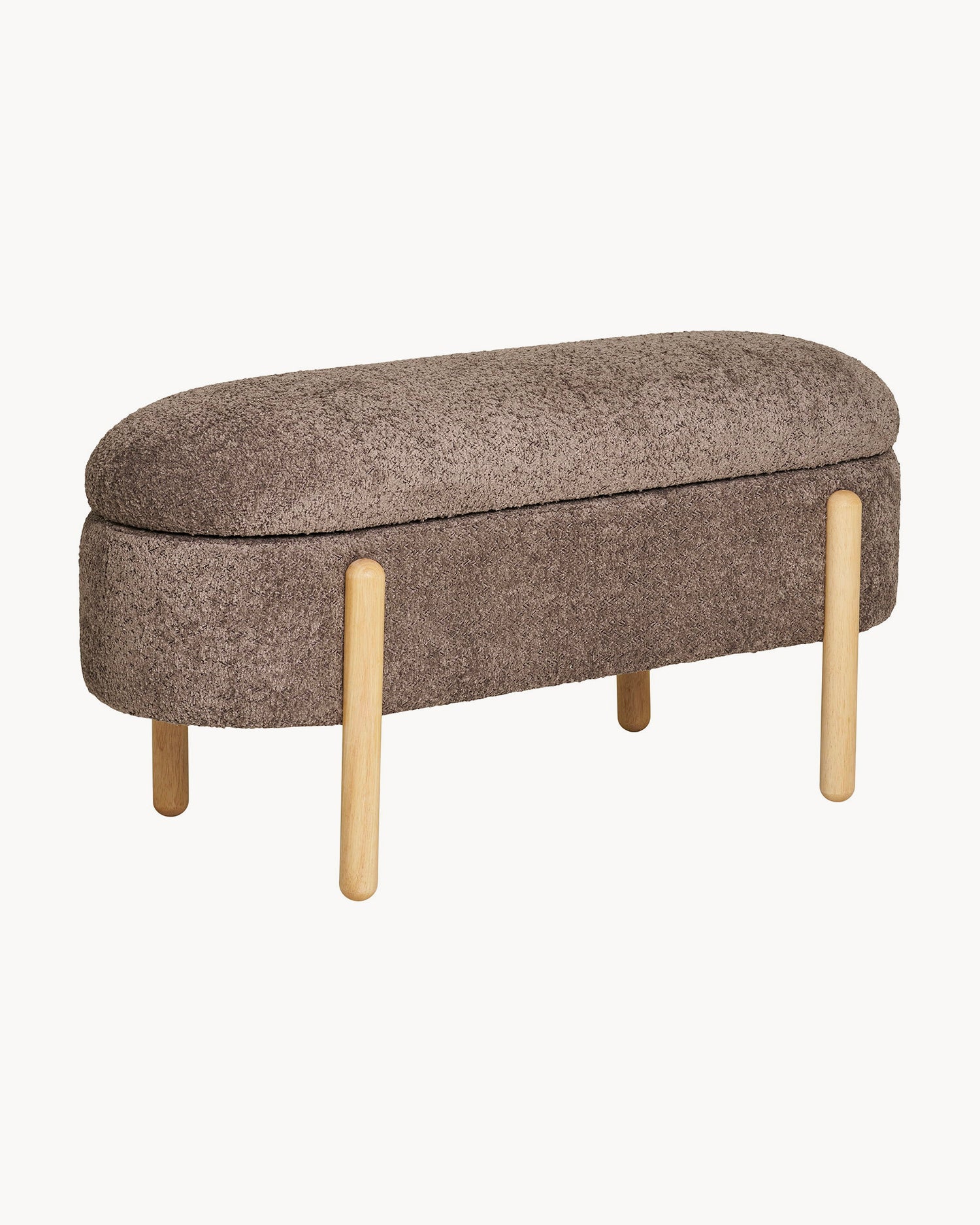 Panca in bouclé con contenitore Branca