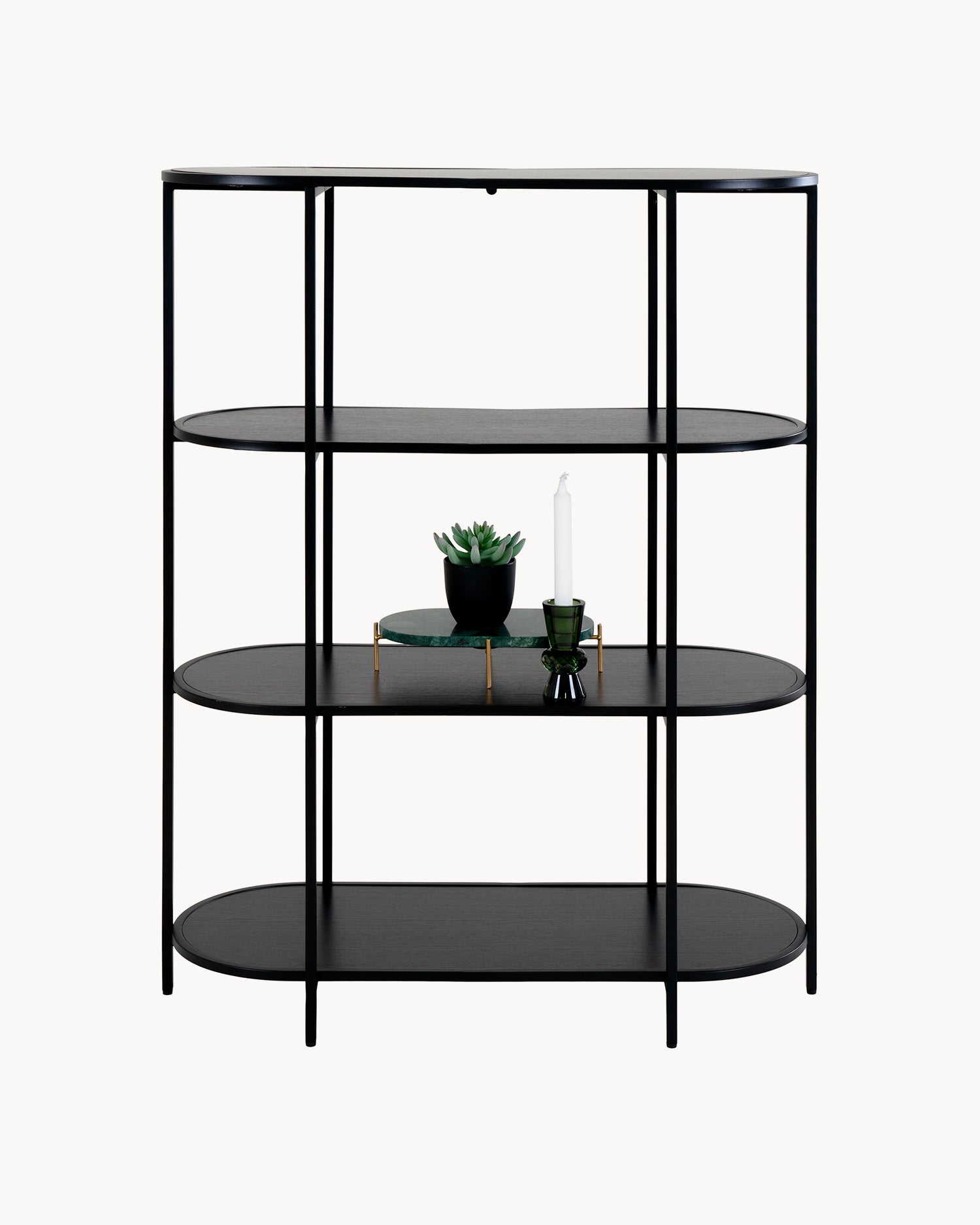 Scaffale in metallo con ripiani ovali Vita