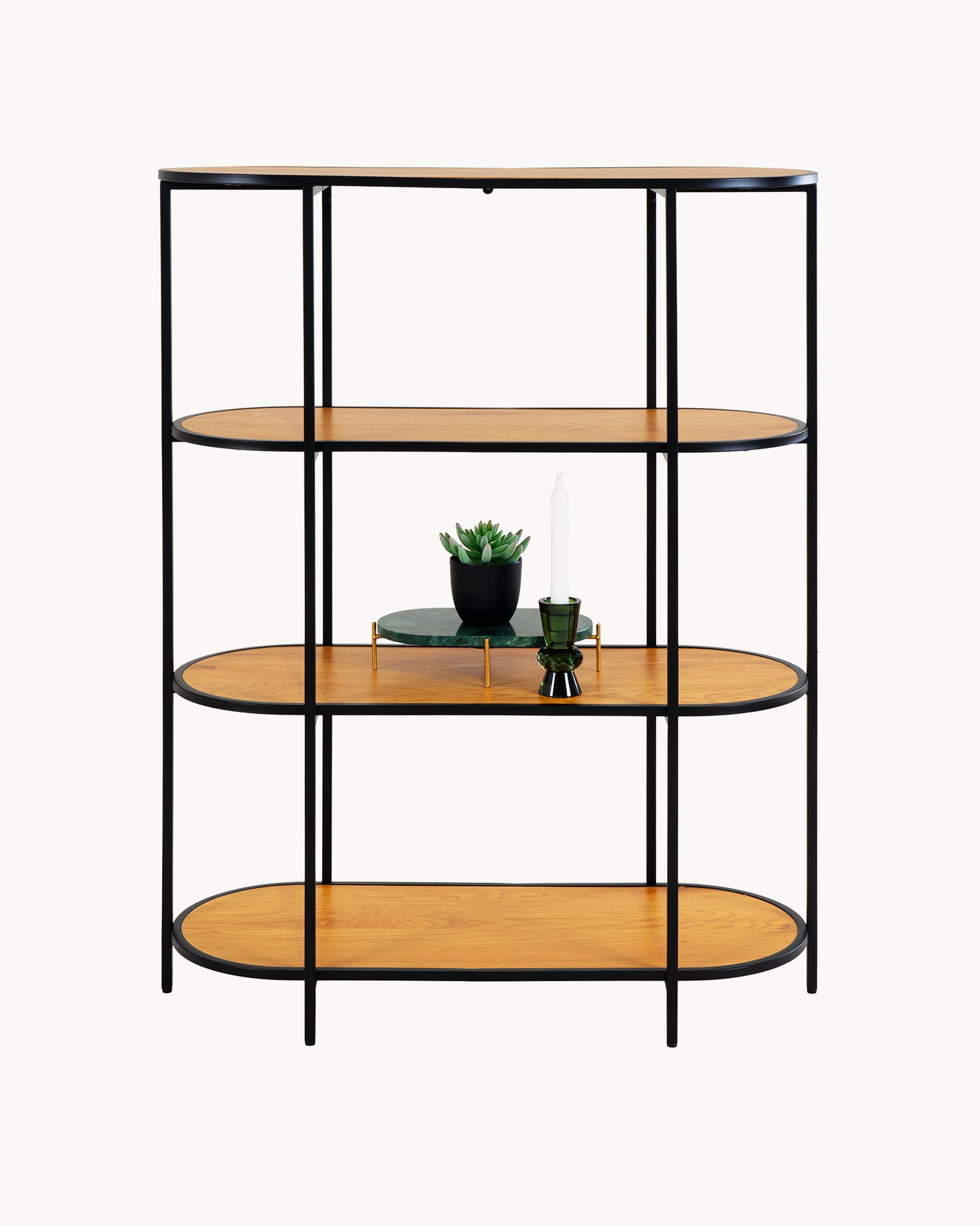 Scaffale in metallo con ripiani ovali Vita