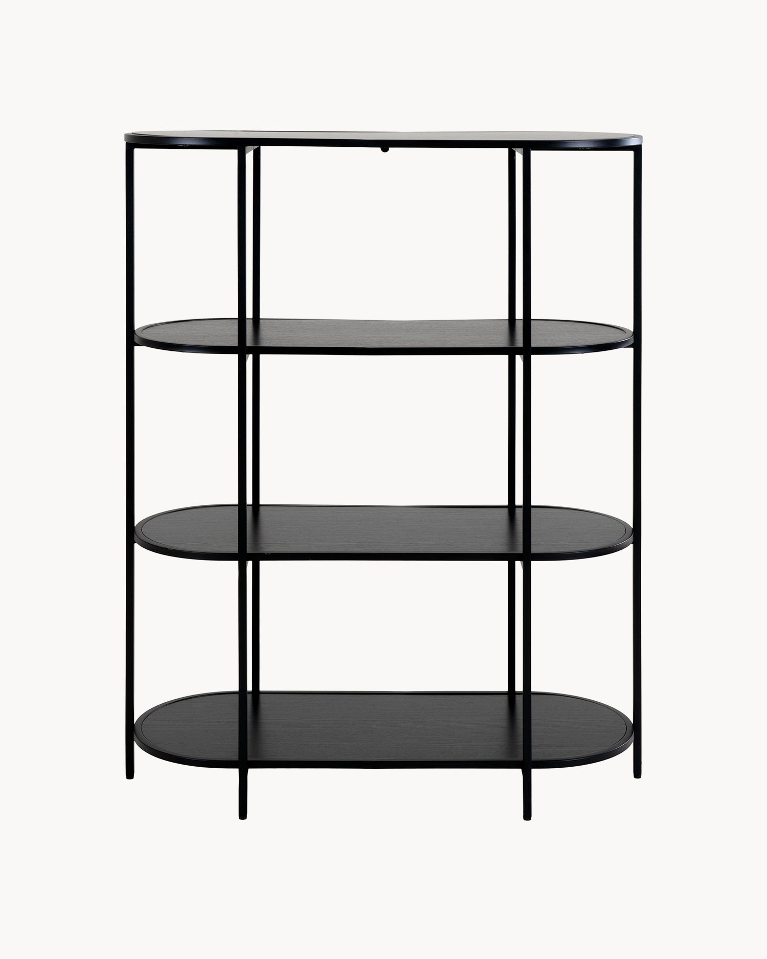 Scaffale in metallo con ripiani ovali Vita