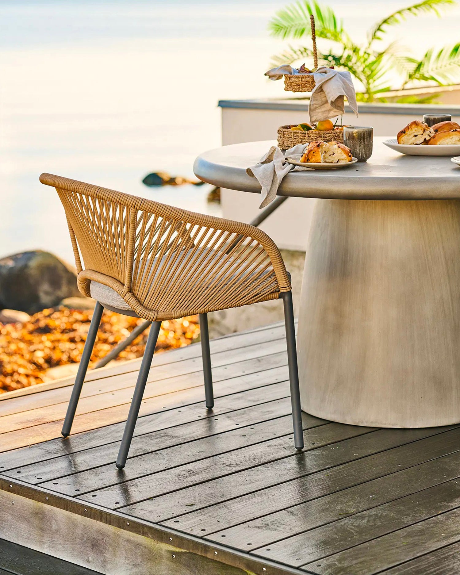 Set 2 sedie da esterno con cuscino Novella