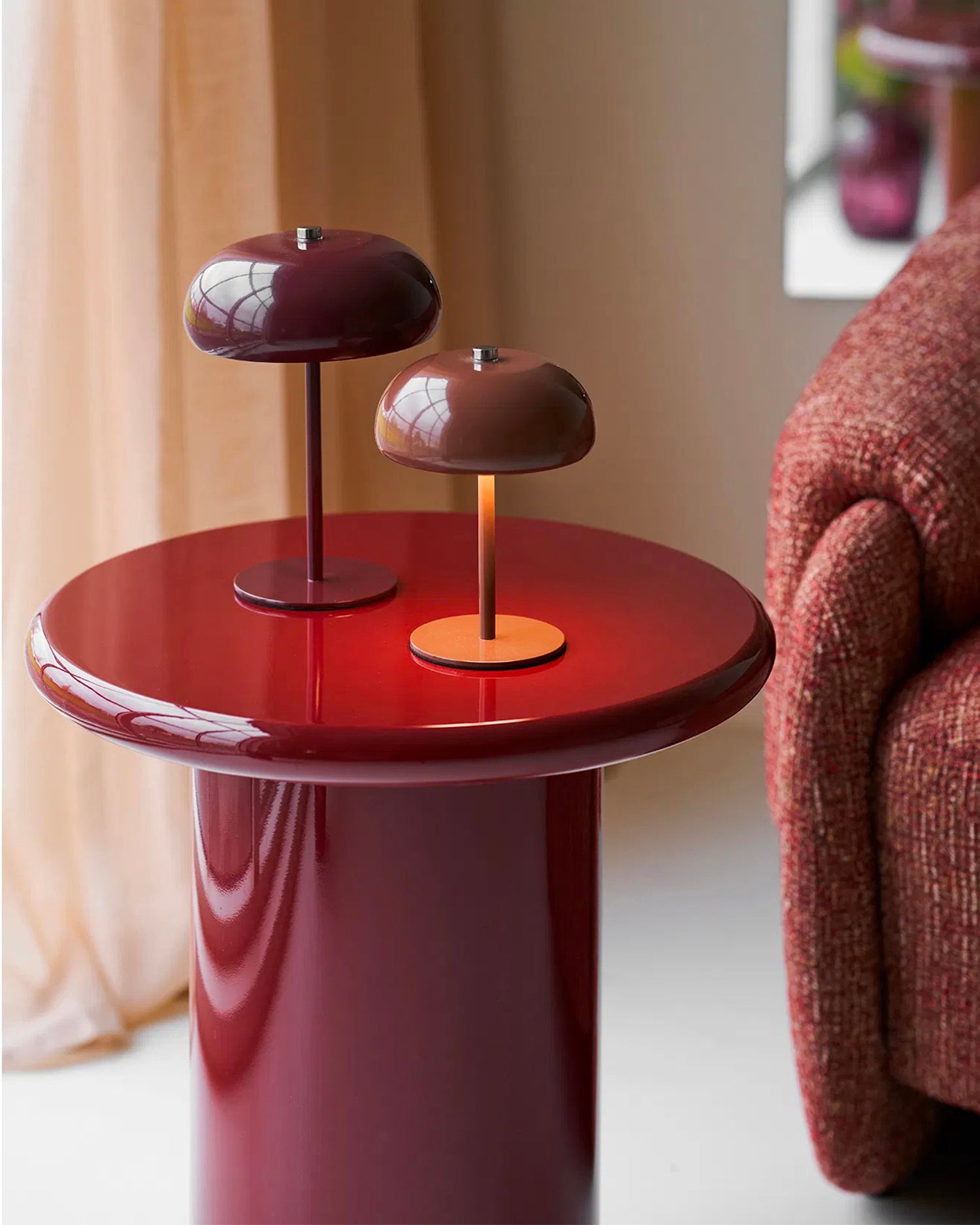 Tavolino laterale con finitura lucida Otago