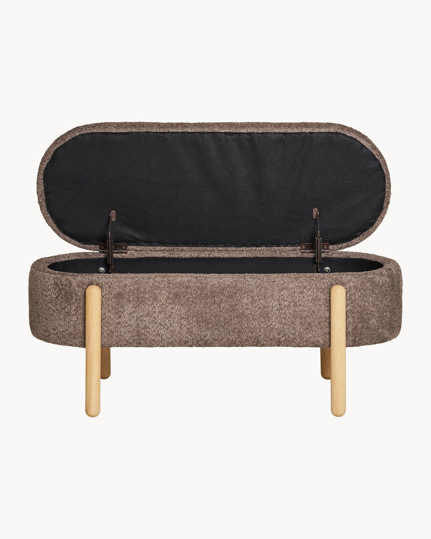 Panca in bouclé con contenitore Branca