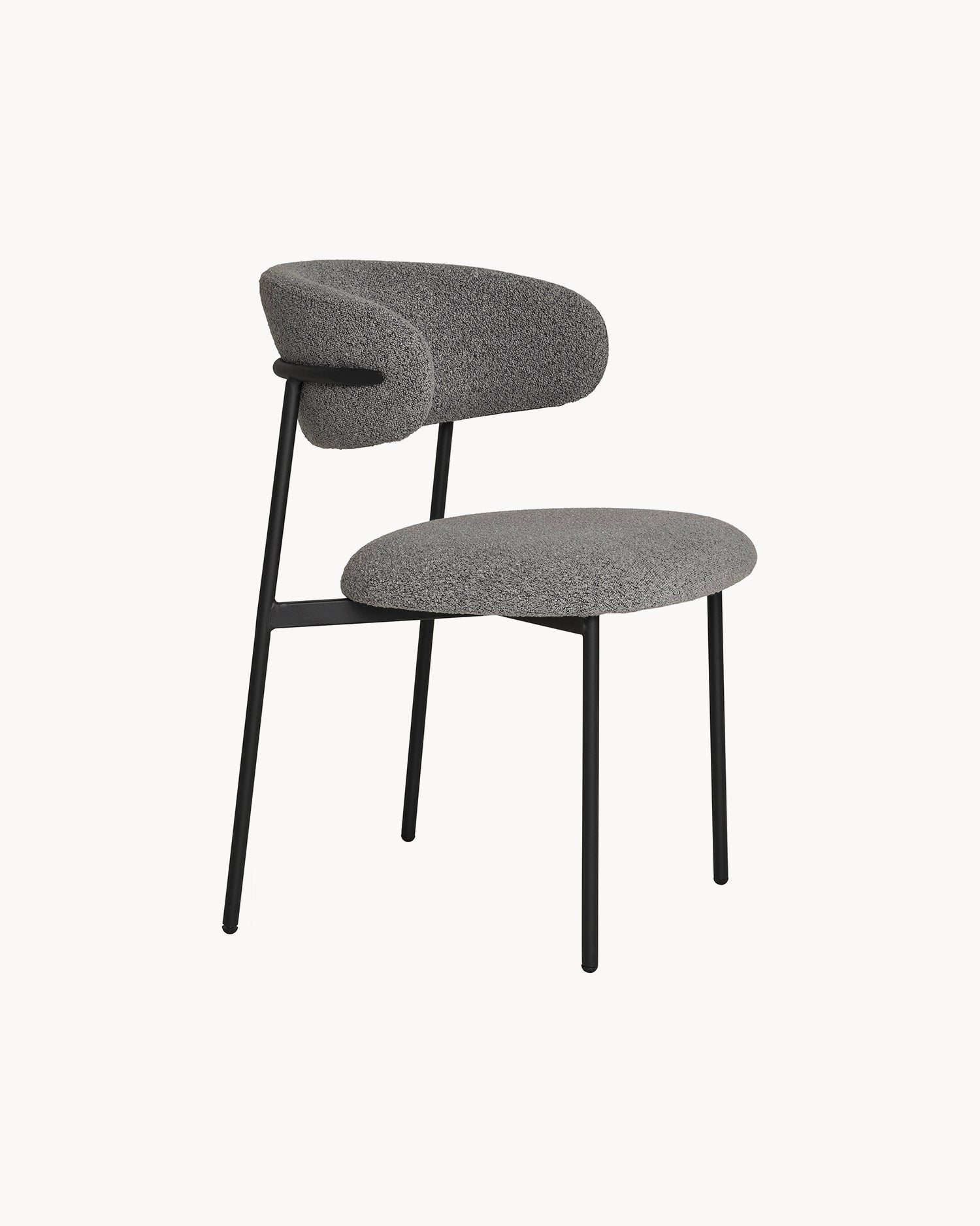 Set 2 sedie da pranzo in bouclè Mira