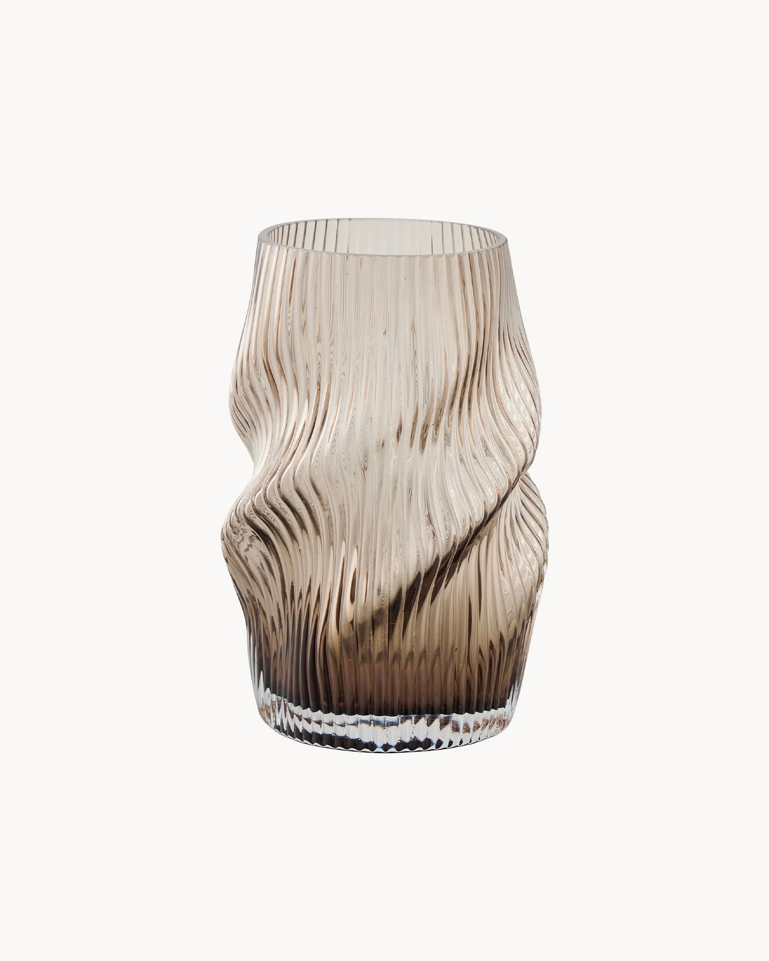 Vaso in vetro fumè soffiato a bocca Sandi