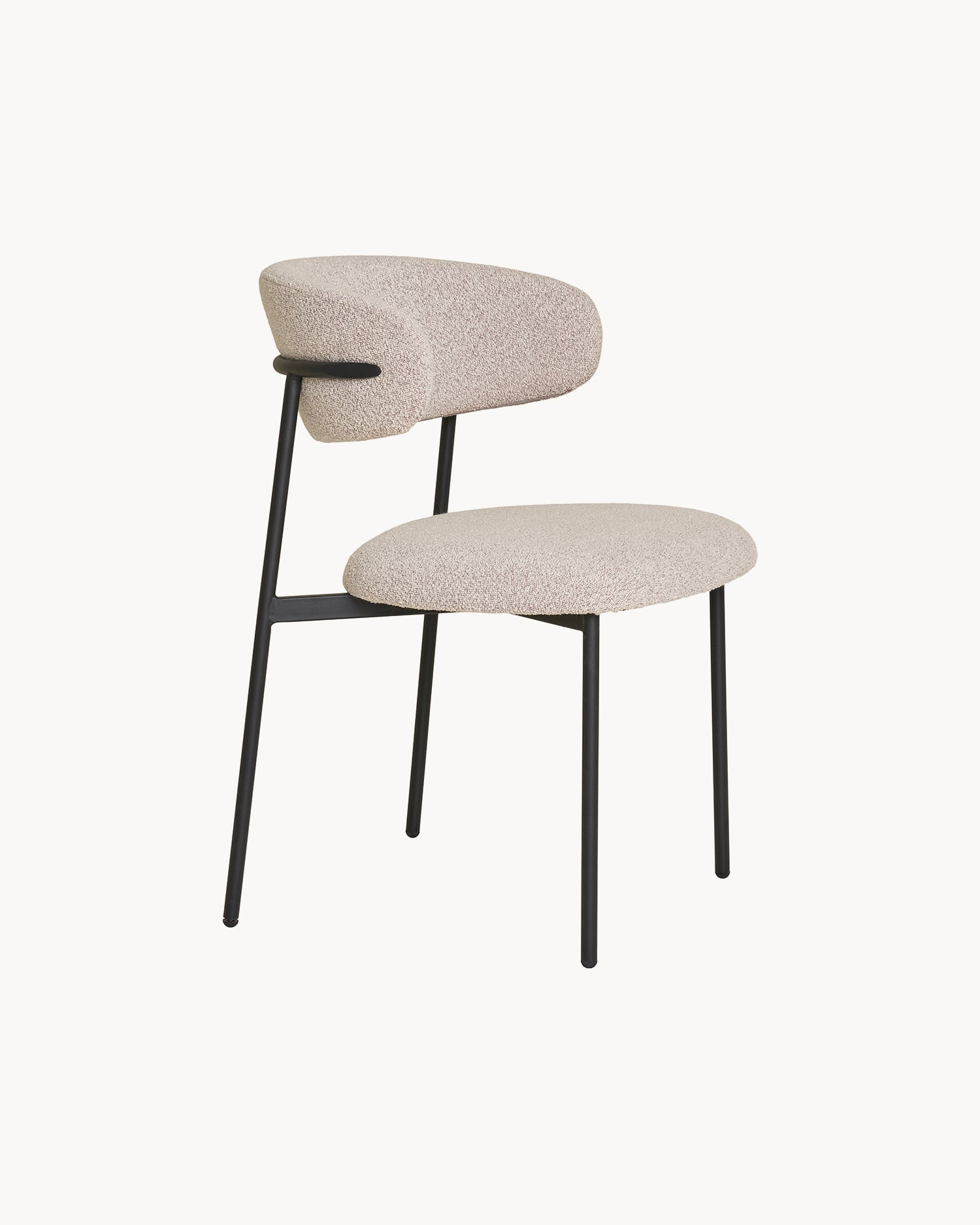 Set 2 sedie da pranzo in bouclè Mira