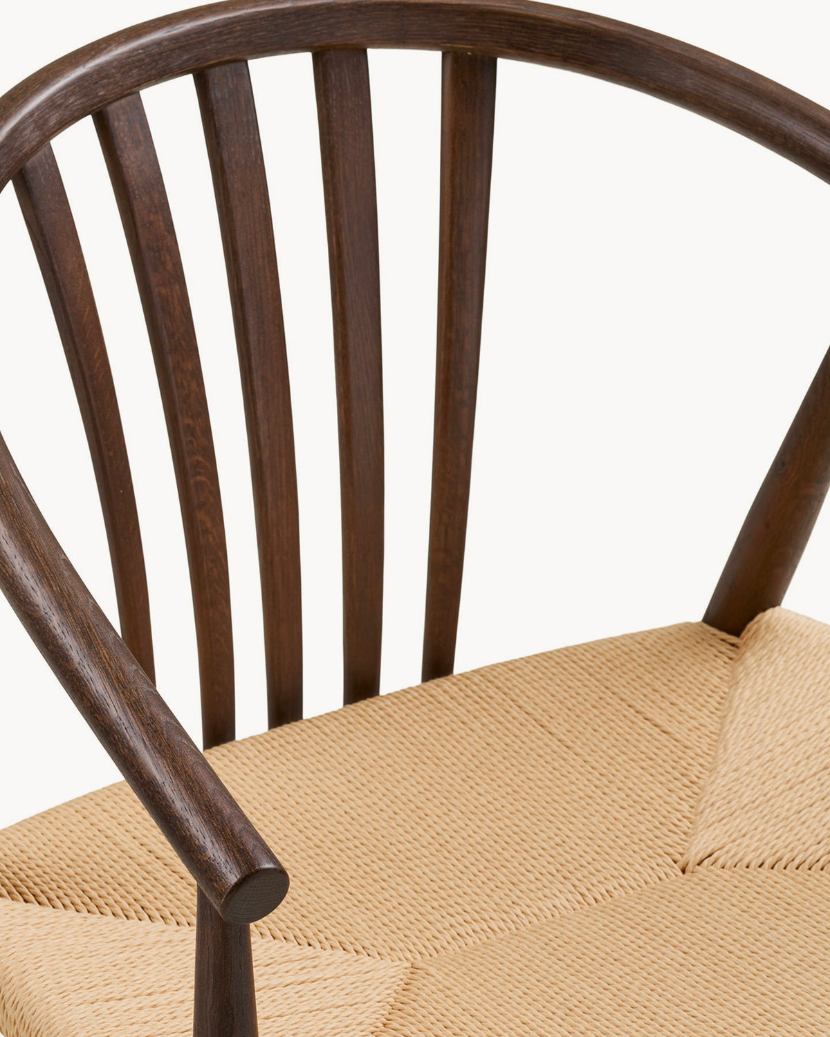 Set 2 sedie da pranzo in rovere con seduta intrecciata Agustin