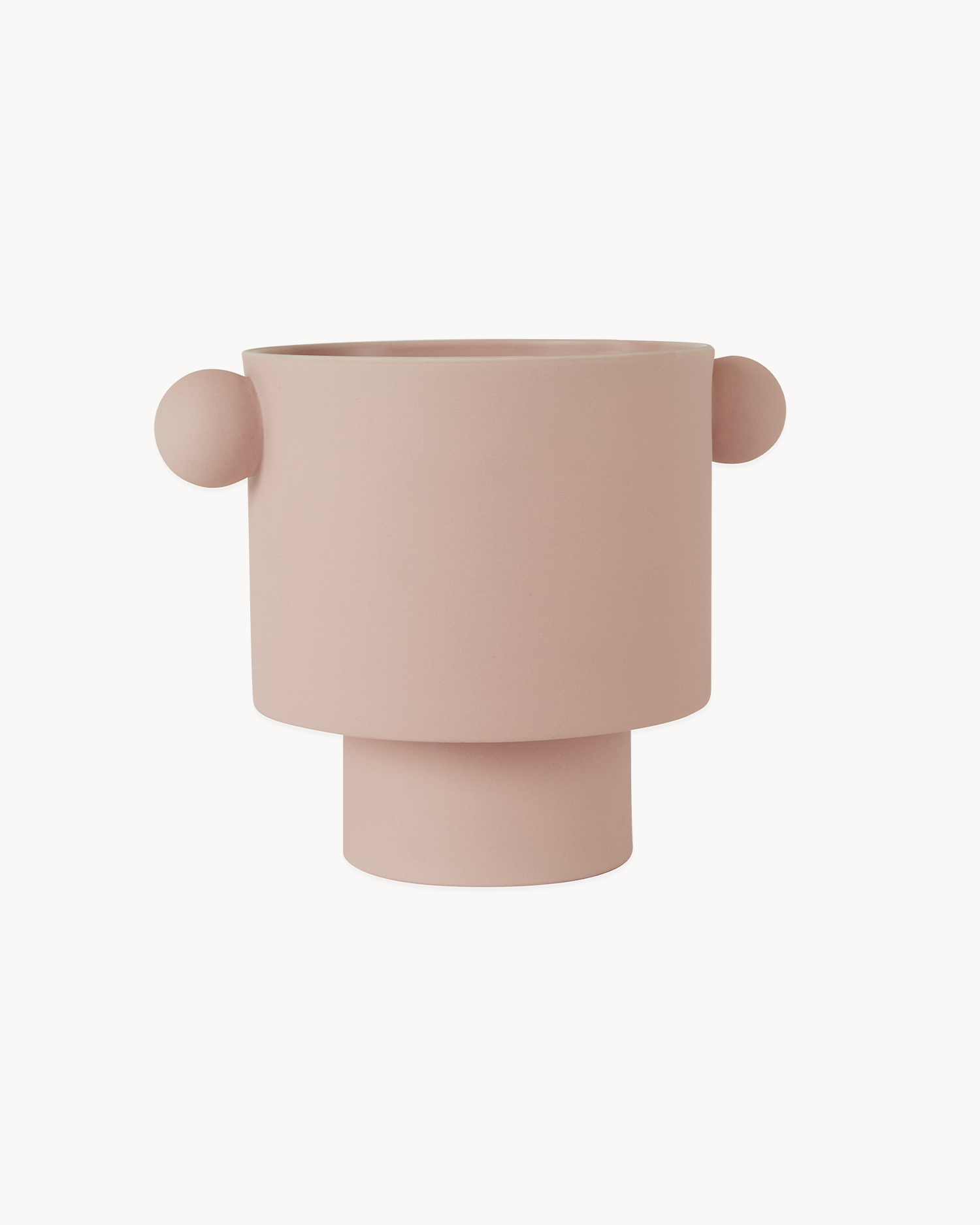 Portavaso in ceramica fatto a mano Inka Kana, rosa