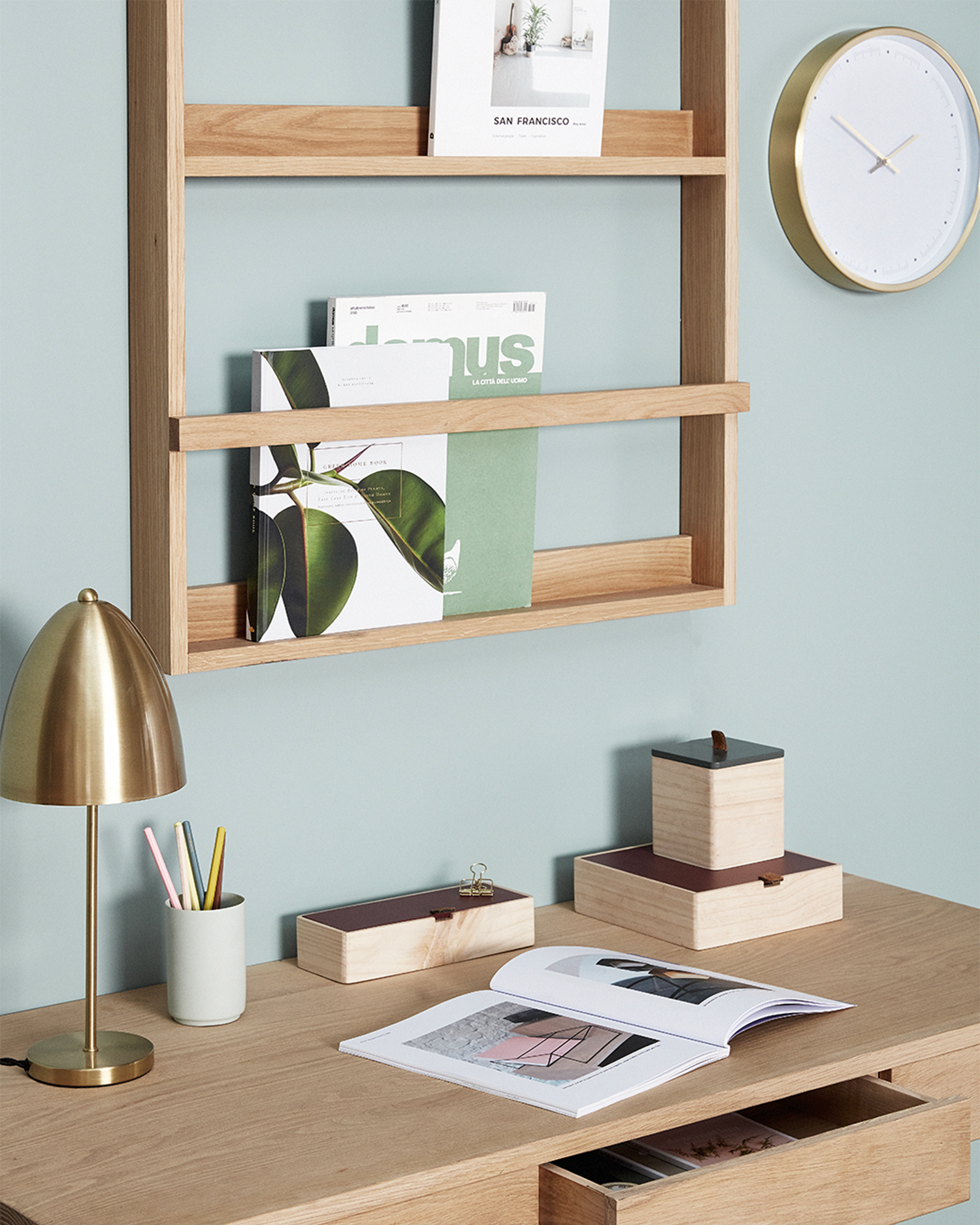 Mensola da parete in legno di quercia Display