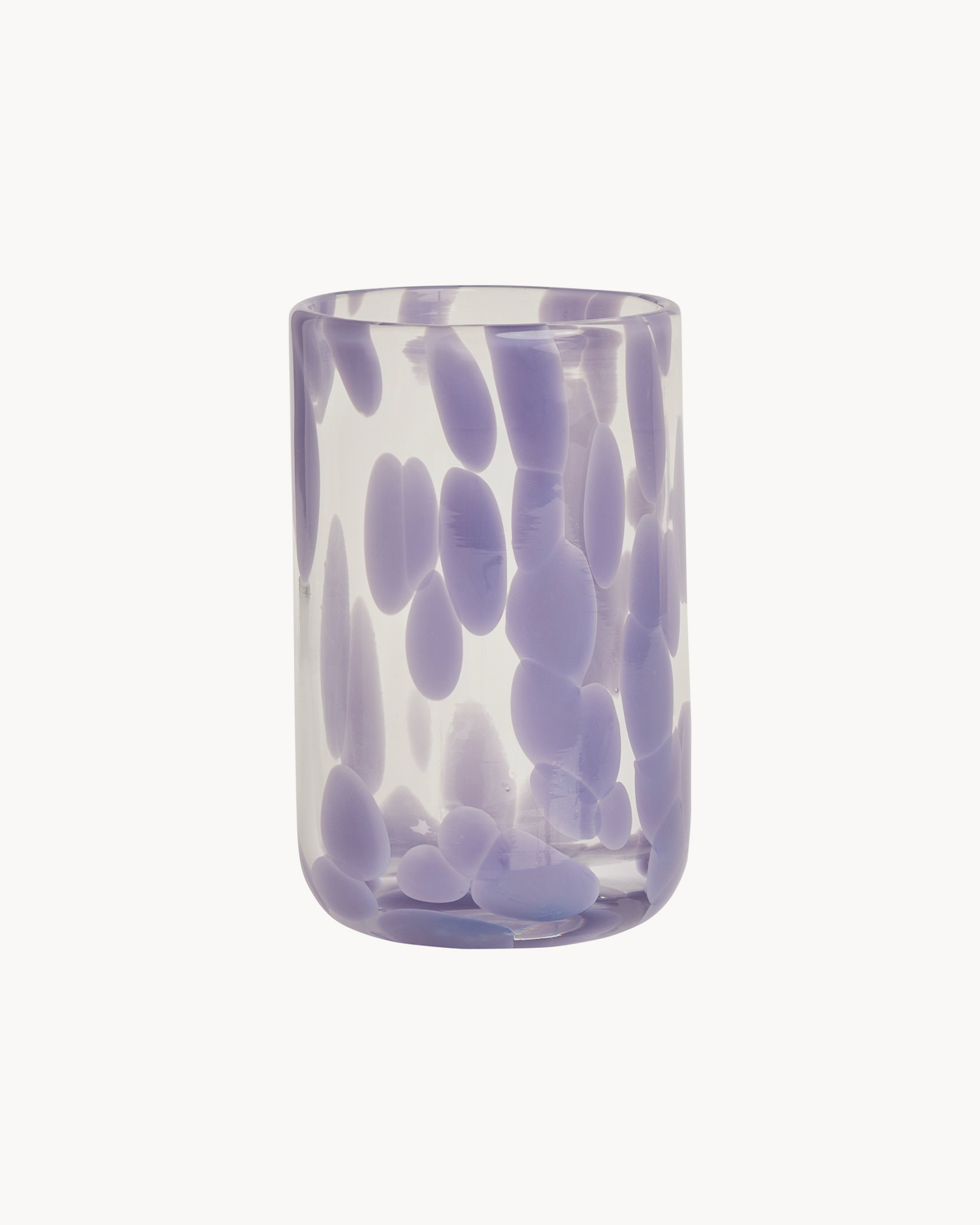 Set 4 bicchieri in vetro fatti a mano con decoro Jali, viola