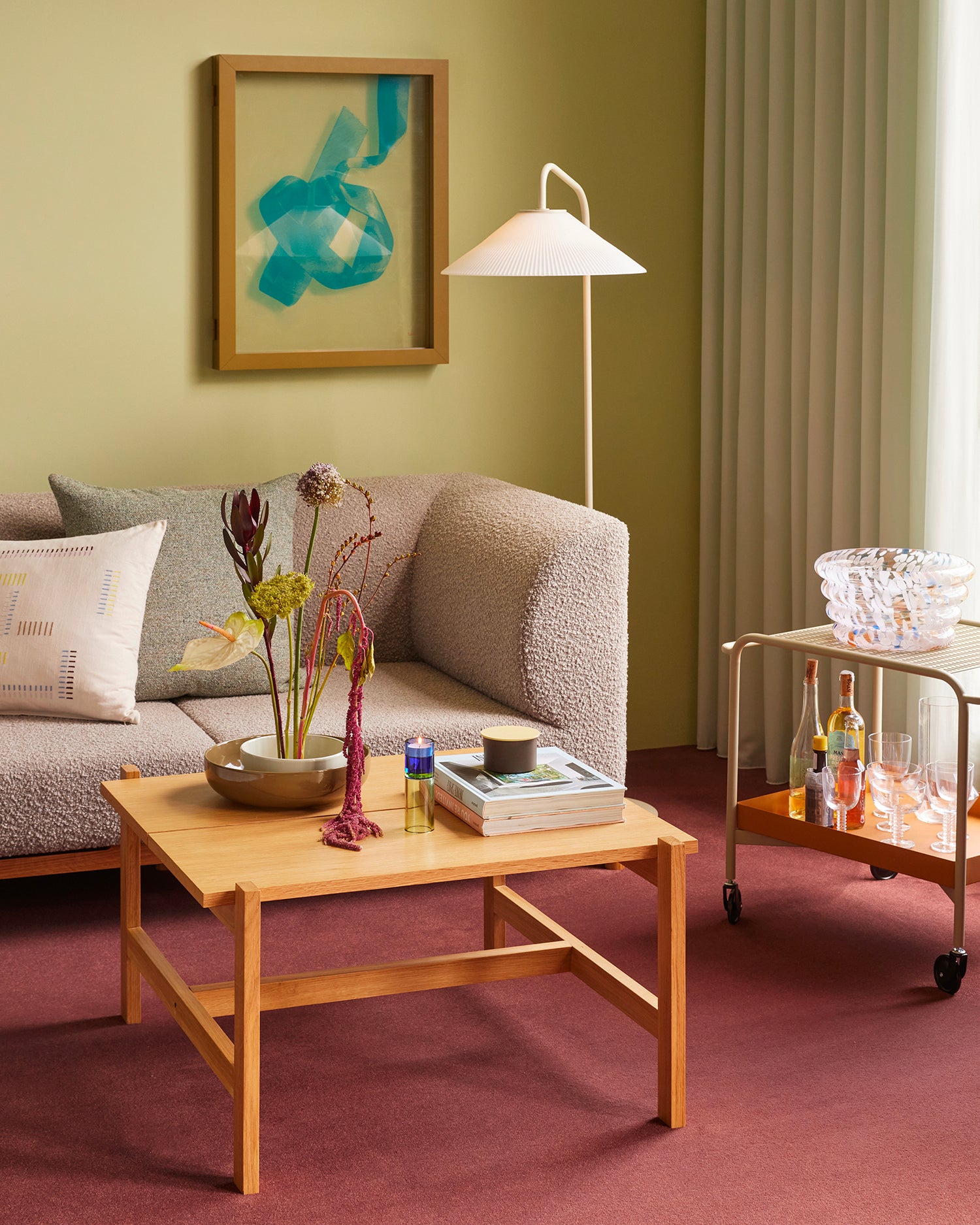 Carrello portaoggetti in acciaio Push