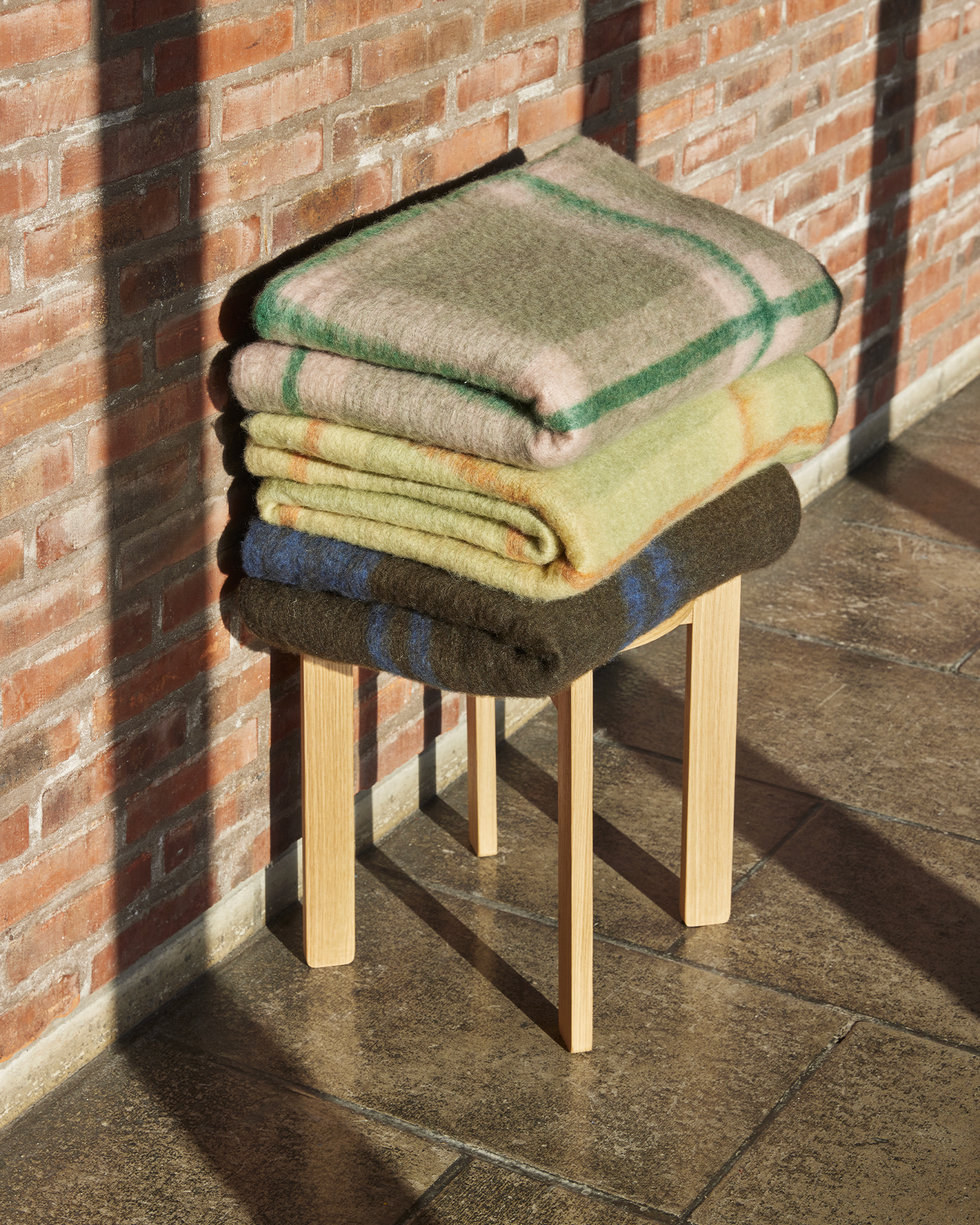 Coperta Grid Throw, gialla e arancione