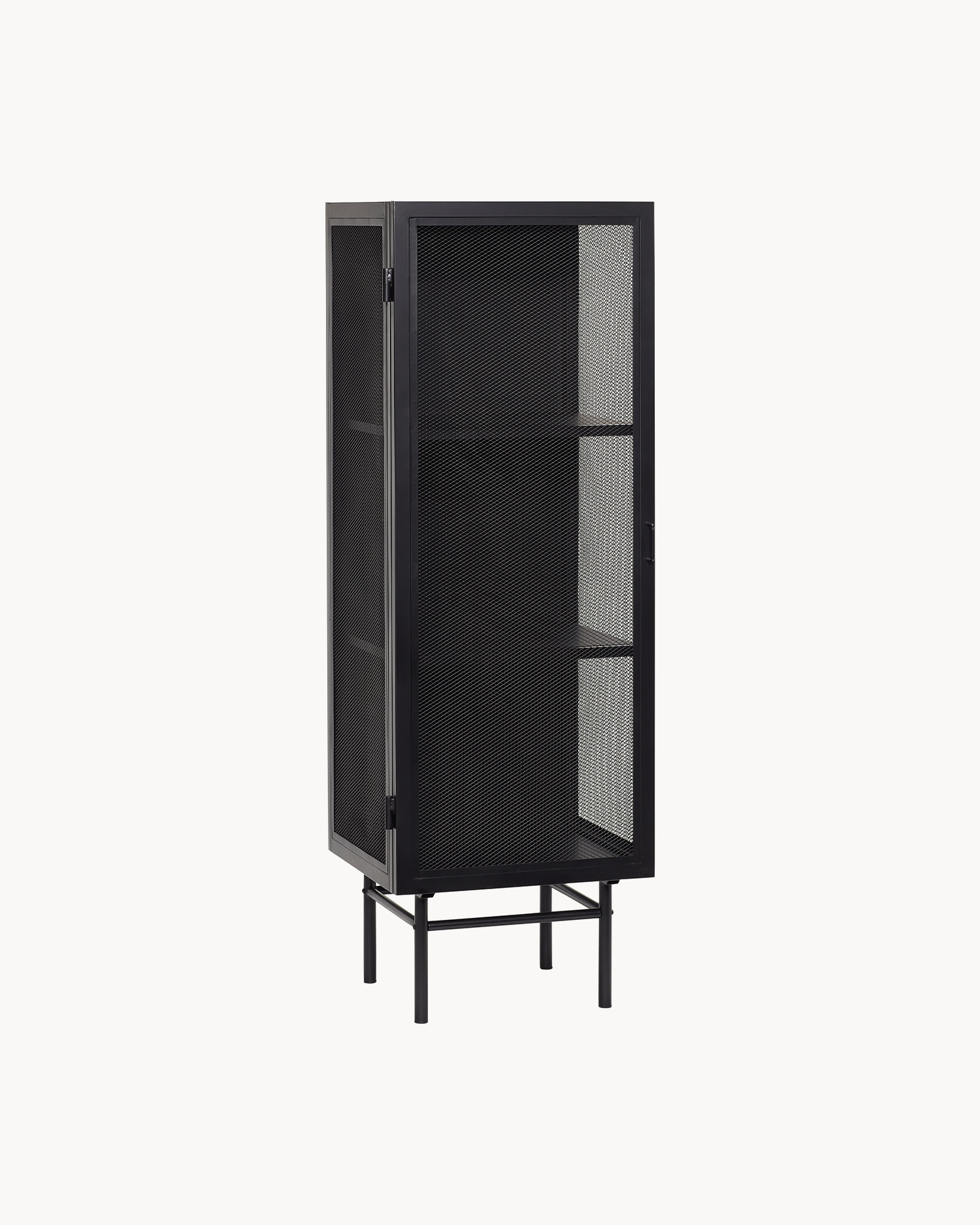 Vetrinetta in metallo nero Edge