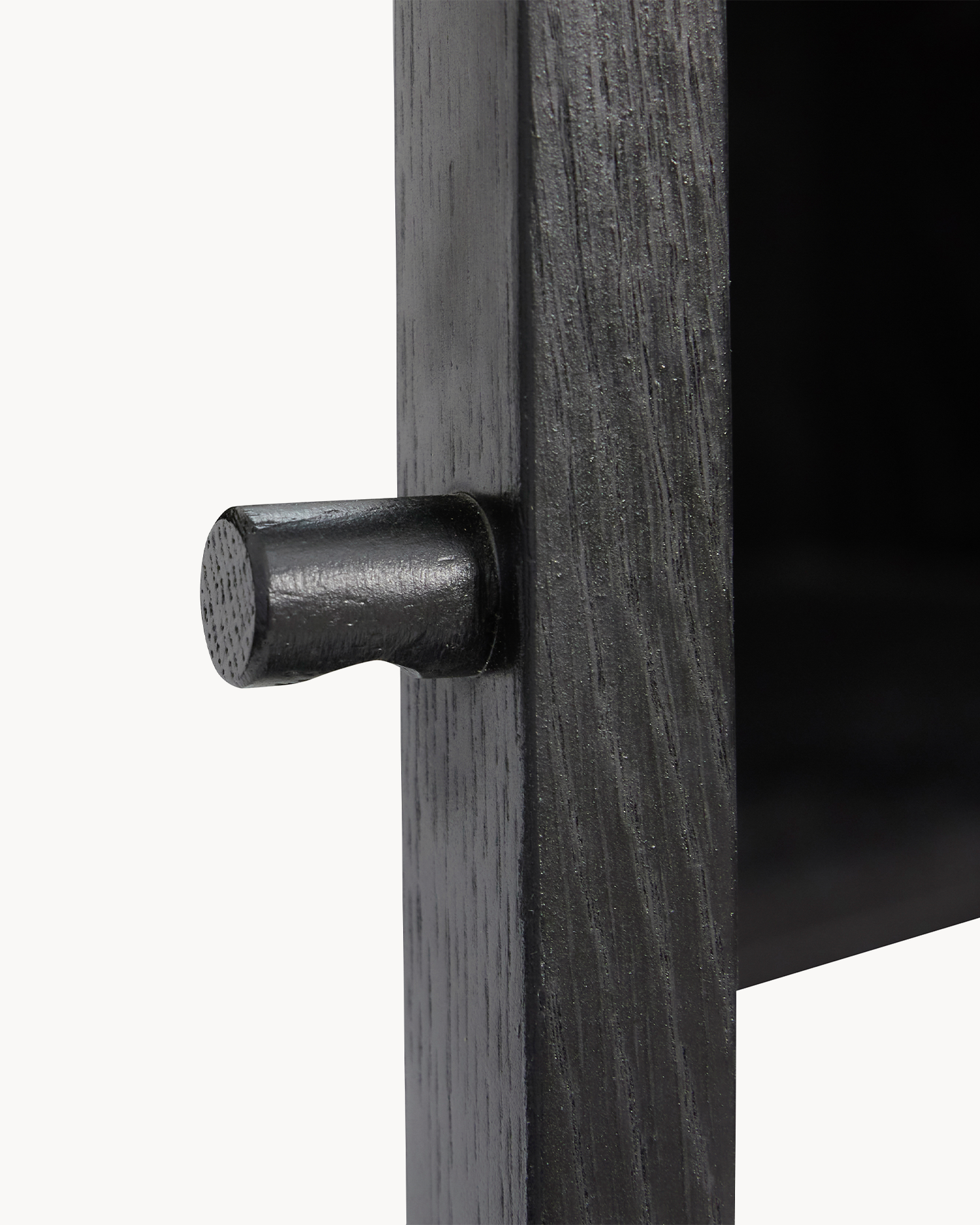 Consolle in legno di rovere con ante in vetro Museum