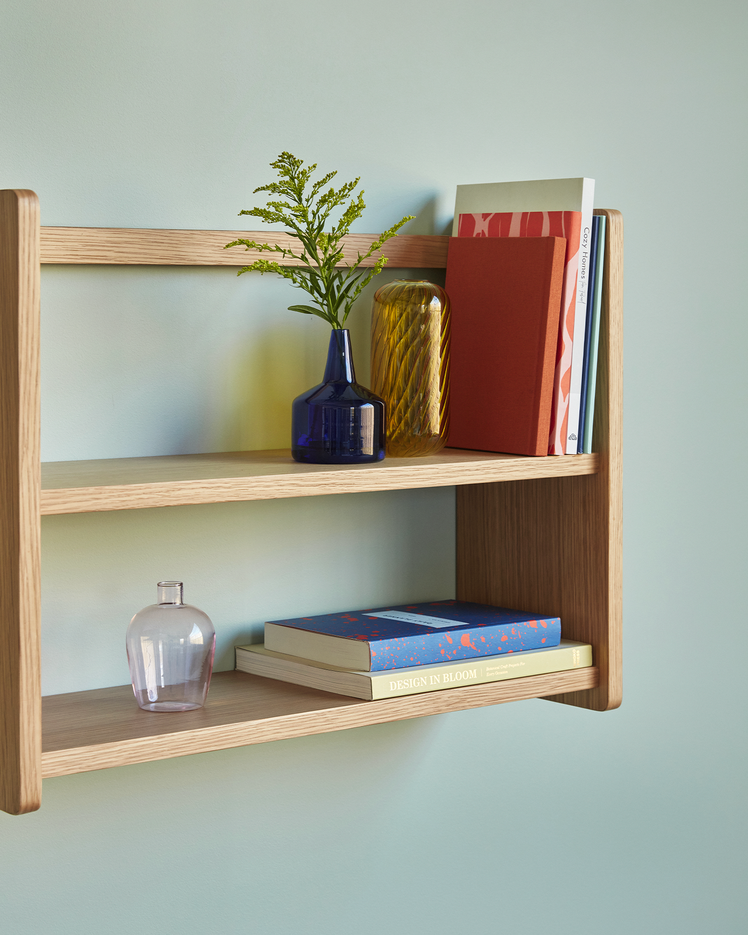 Mensola doppia in legno di quercia Nomad