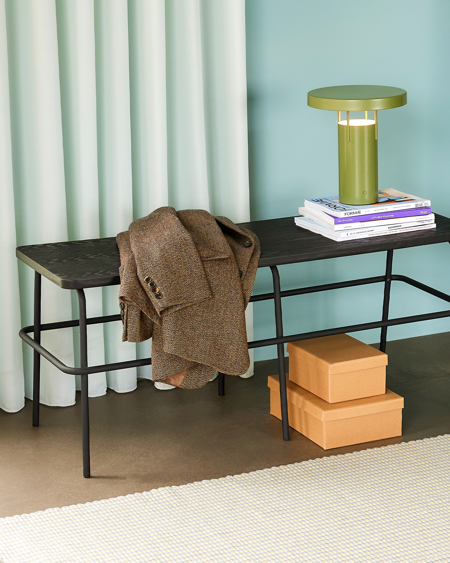 Panca in legno di frassino e metallo Ash