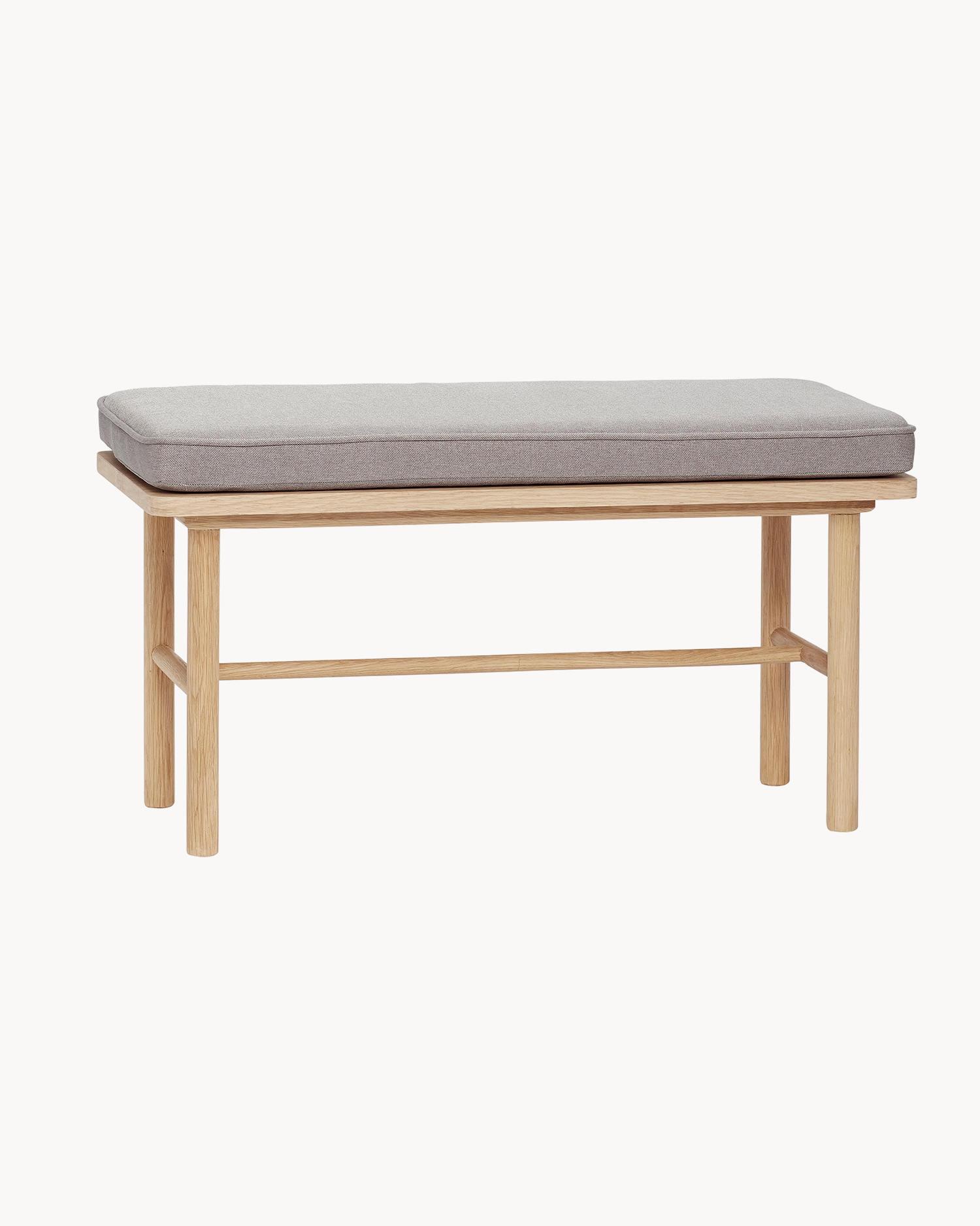 Panca in legno di rovere con cuscino Folk