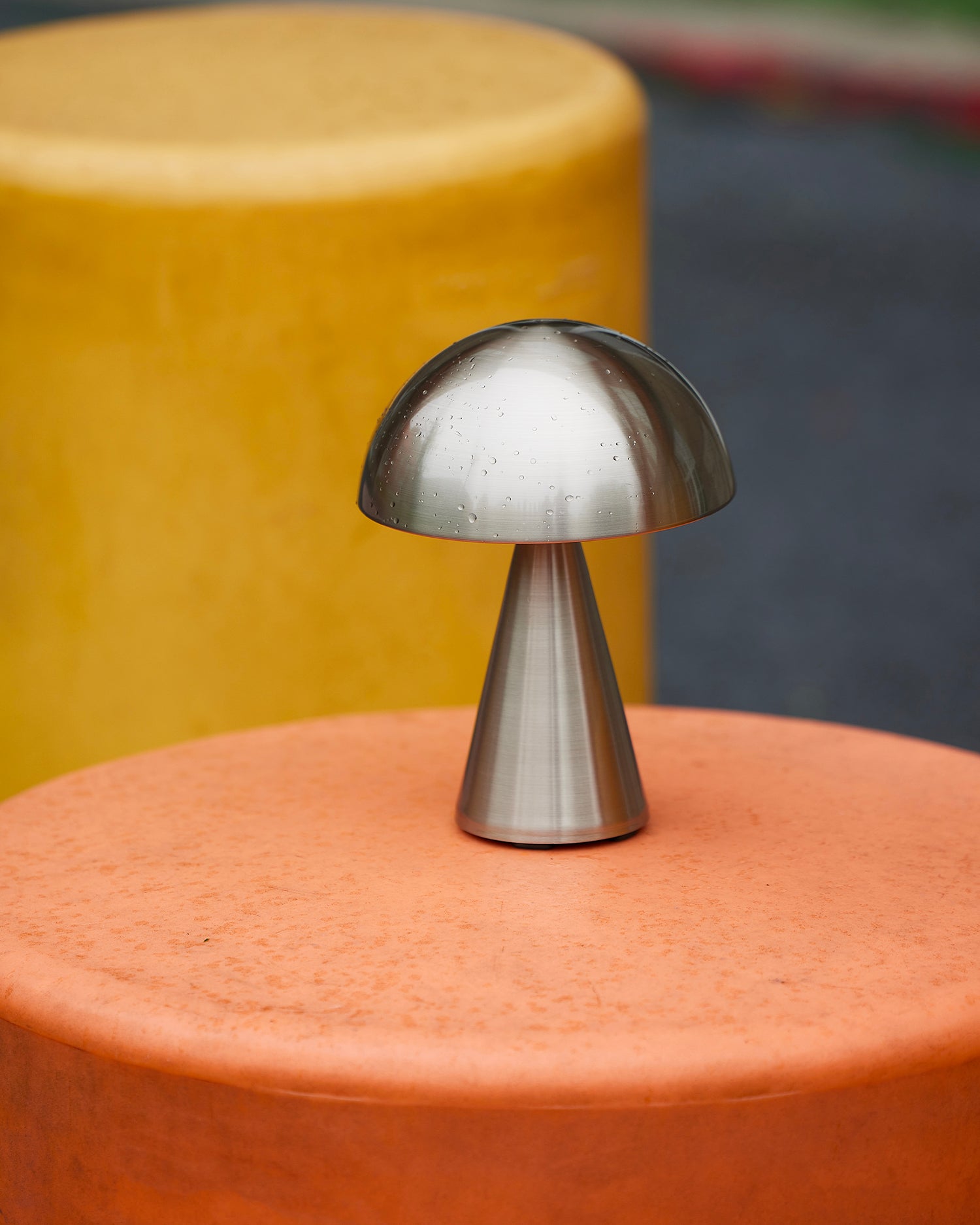 Lampada portatile Mush, argento