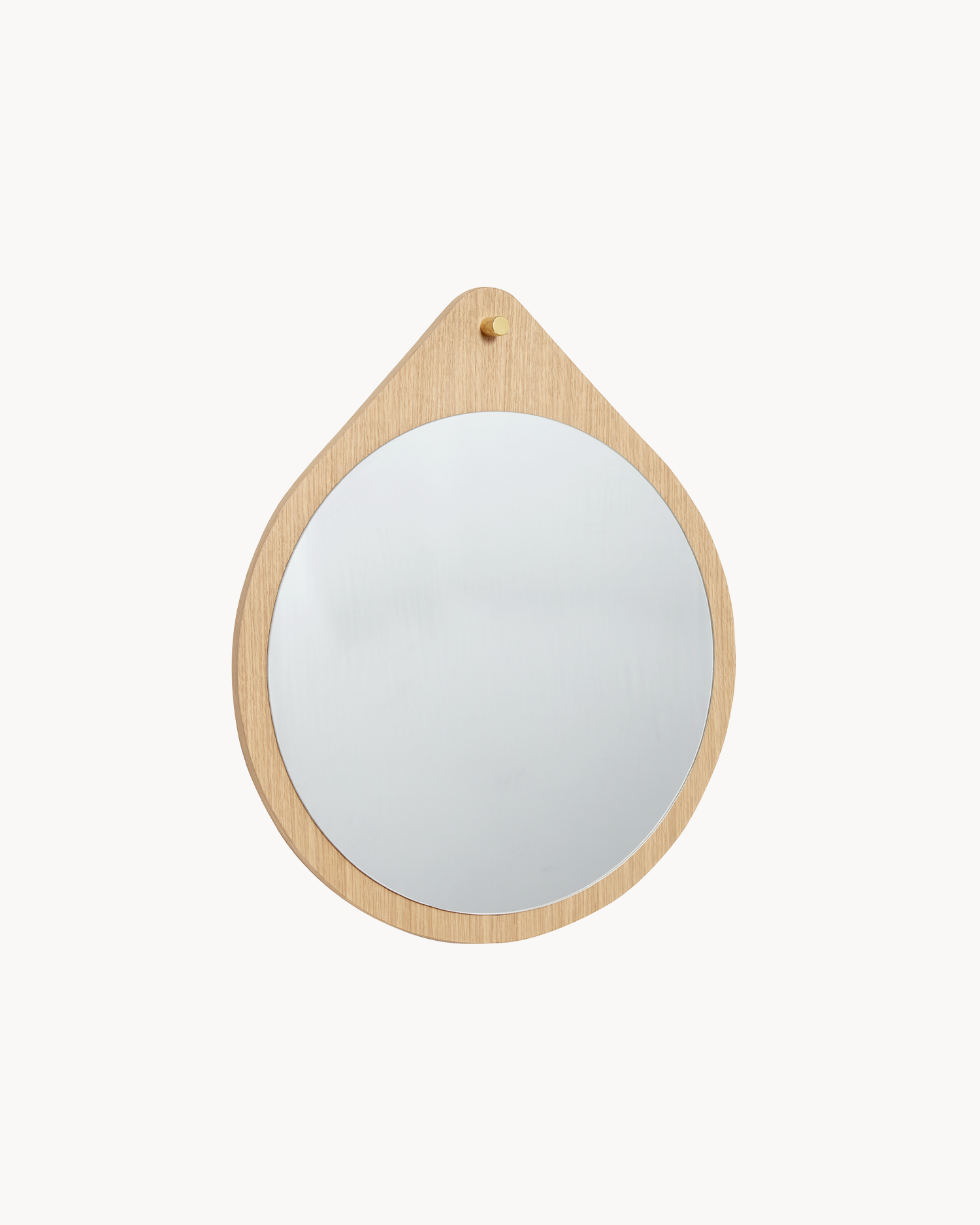 Specchio a forma di goccia in legno di quercia Drop