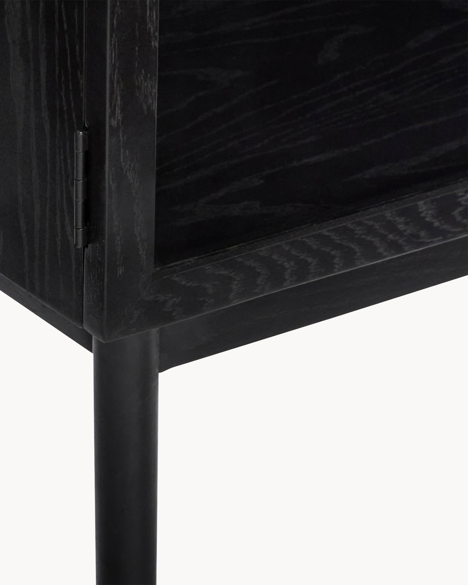 Consolle in legno di rovere con ante in vetro Museum