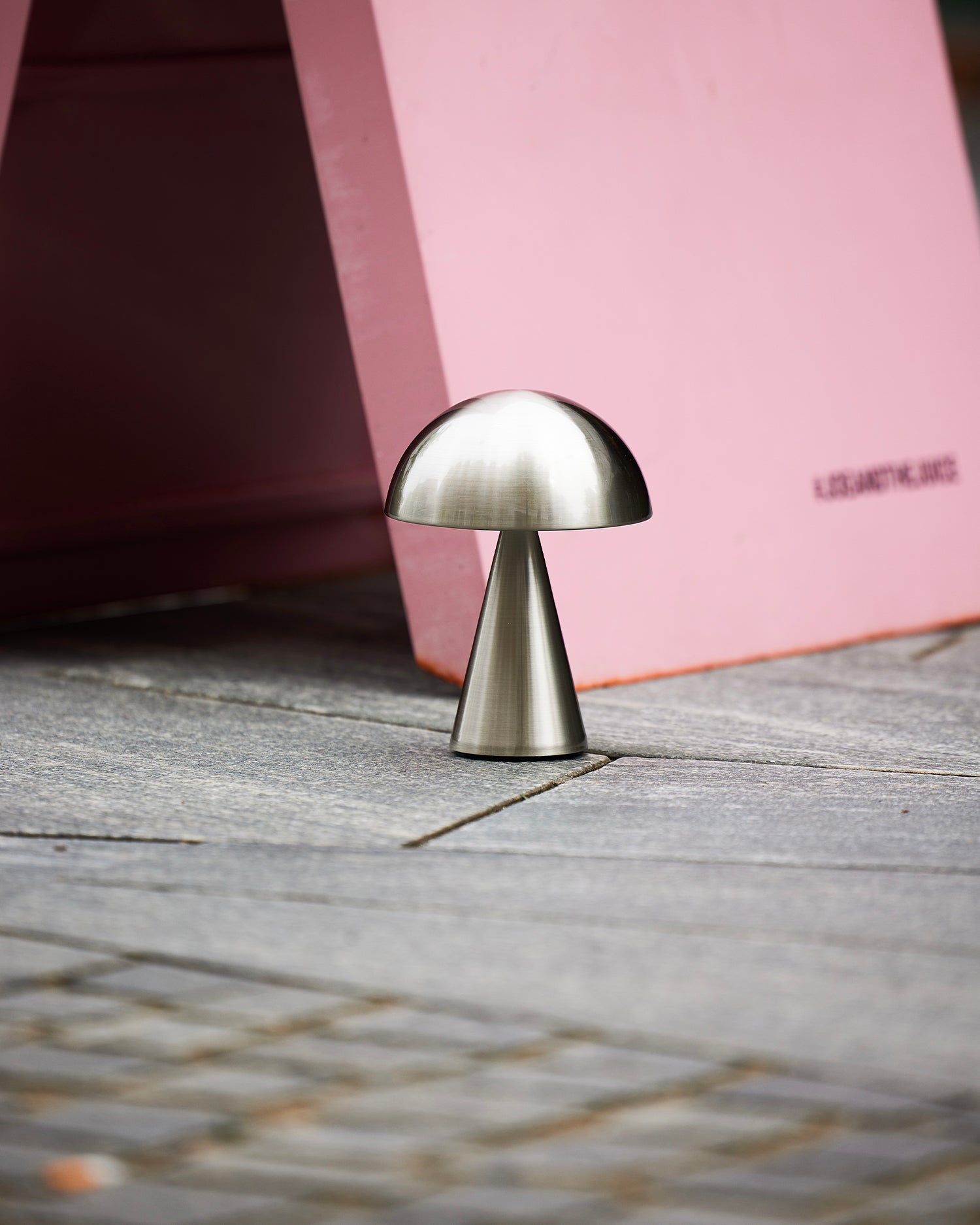Lampada portatile Mush, argento