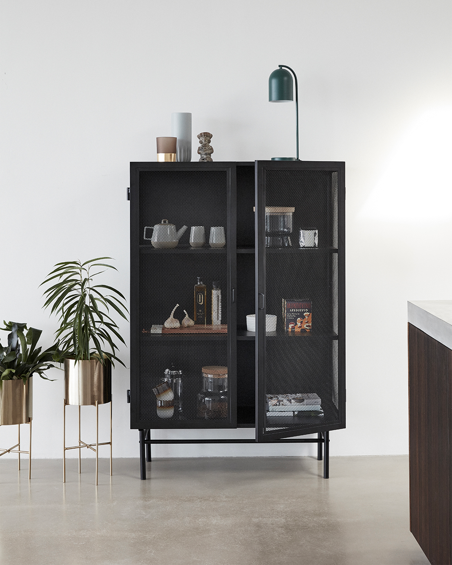 Set 2 portavasi Airy, ottone