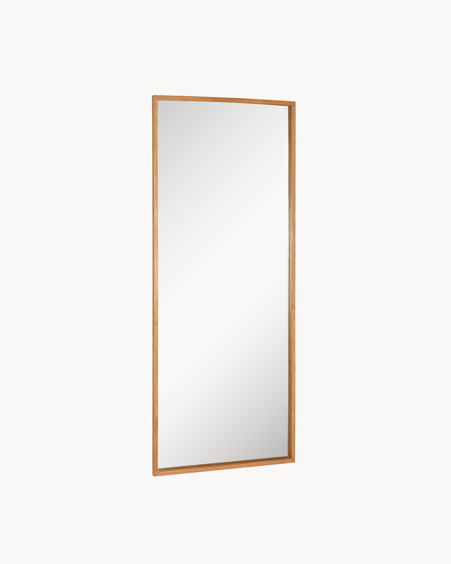 Specchio da parete in legno di quercia Glimpse, grande