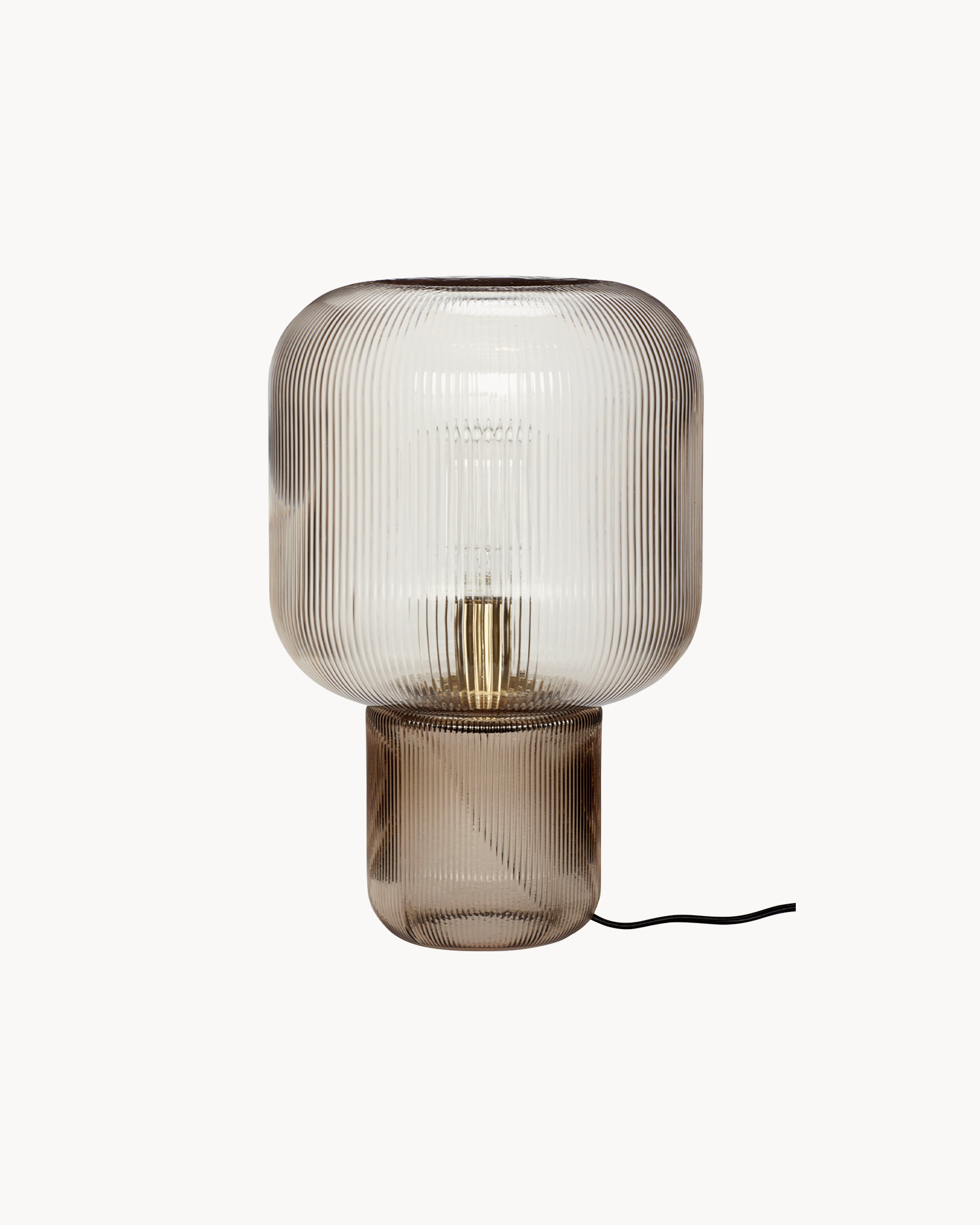 Lampada da tavolo in vetro fumè Pirum