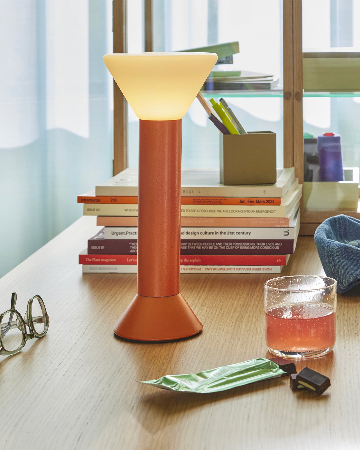 Lampada portatile Flash, arancione metallizzato
