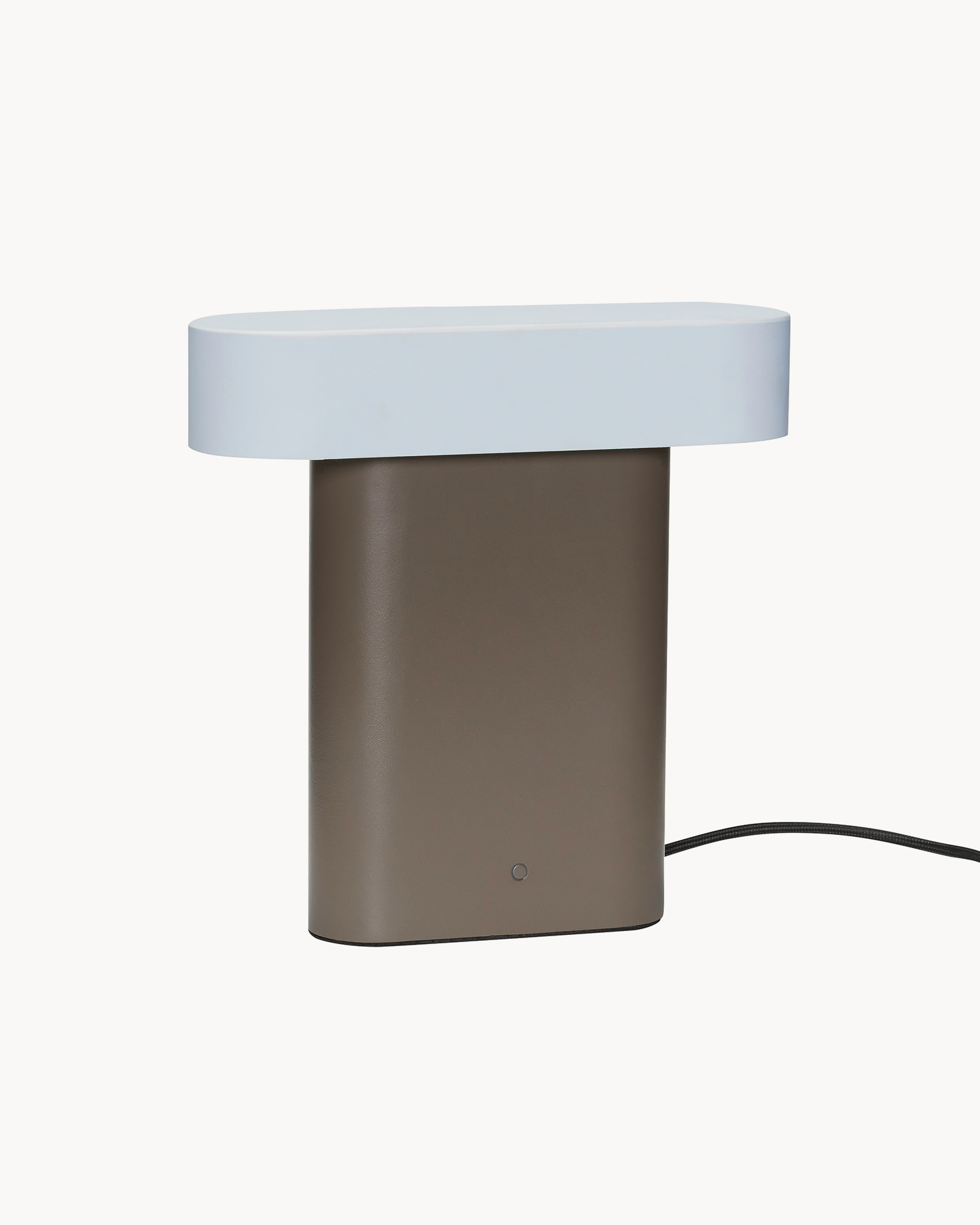 Lampada da tavolo Sleek, marrone e grigio chiaro