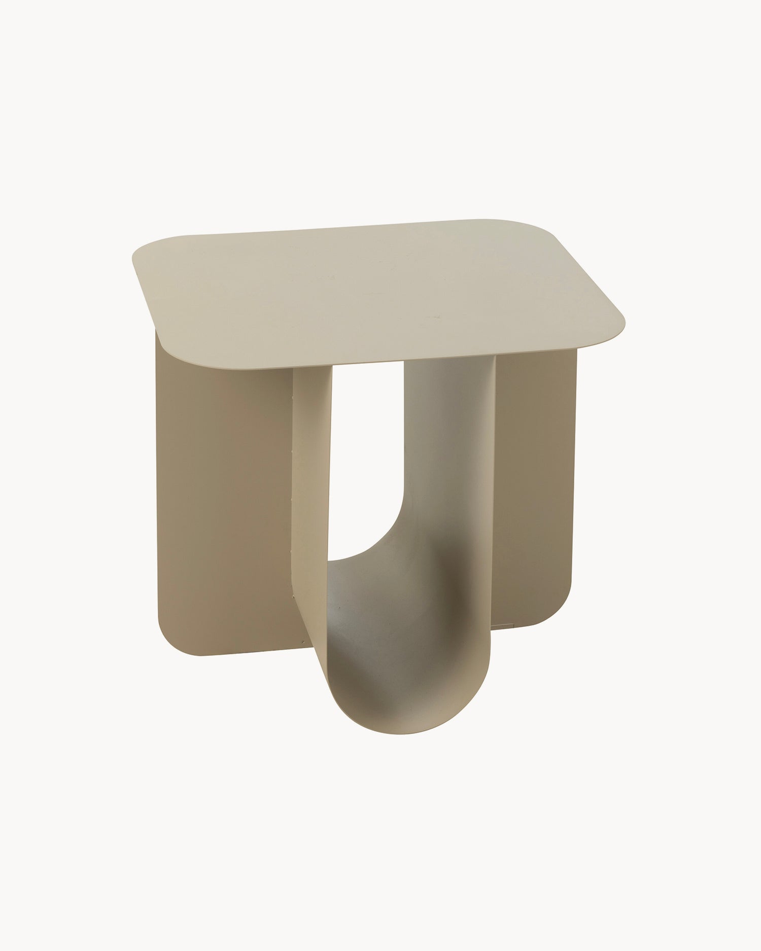 Tavolino in metallo Square, beige