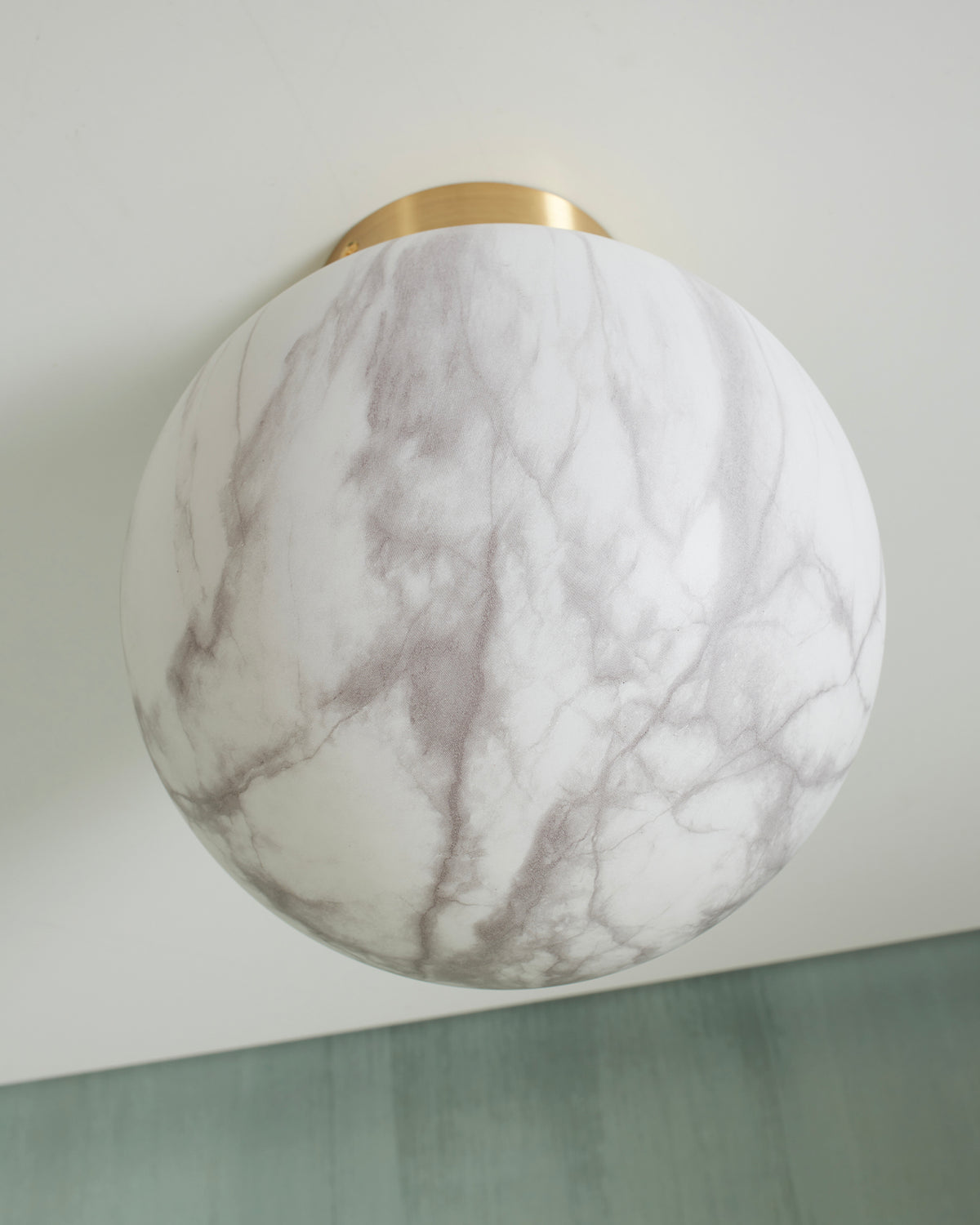Lampada da soffitto in vetro effetto marmo Carrara
