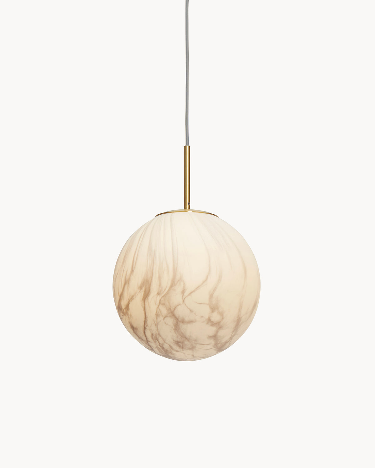 Lampada a sospensione a sfera in vetro Carrara