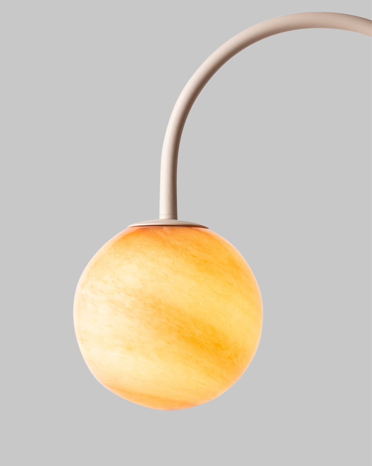 Lampada da terra in travertino e vetro Tivoli