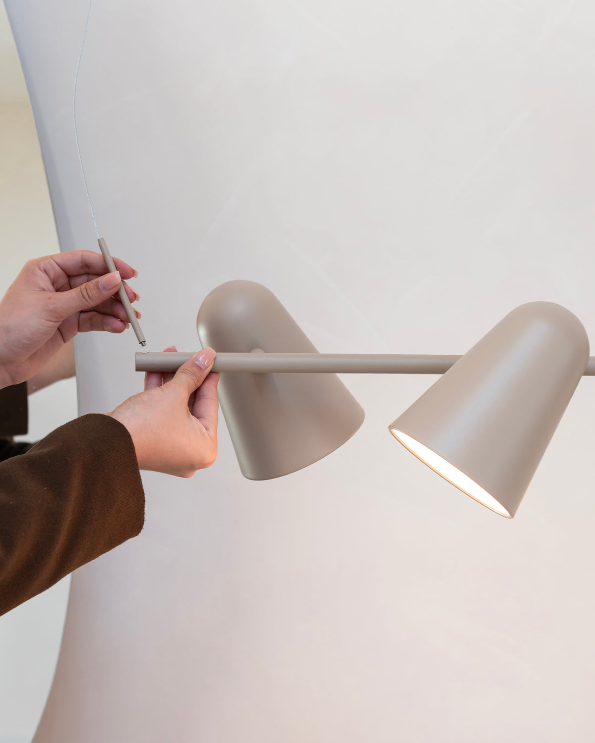 Lampada a sospensione a 4 luci in ferro Salamanca