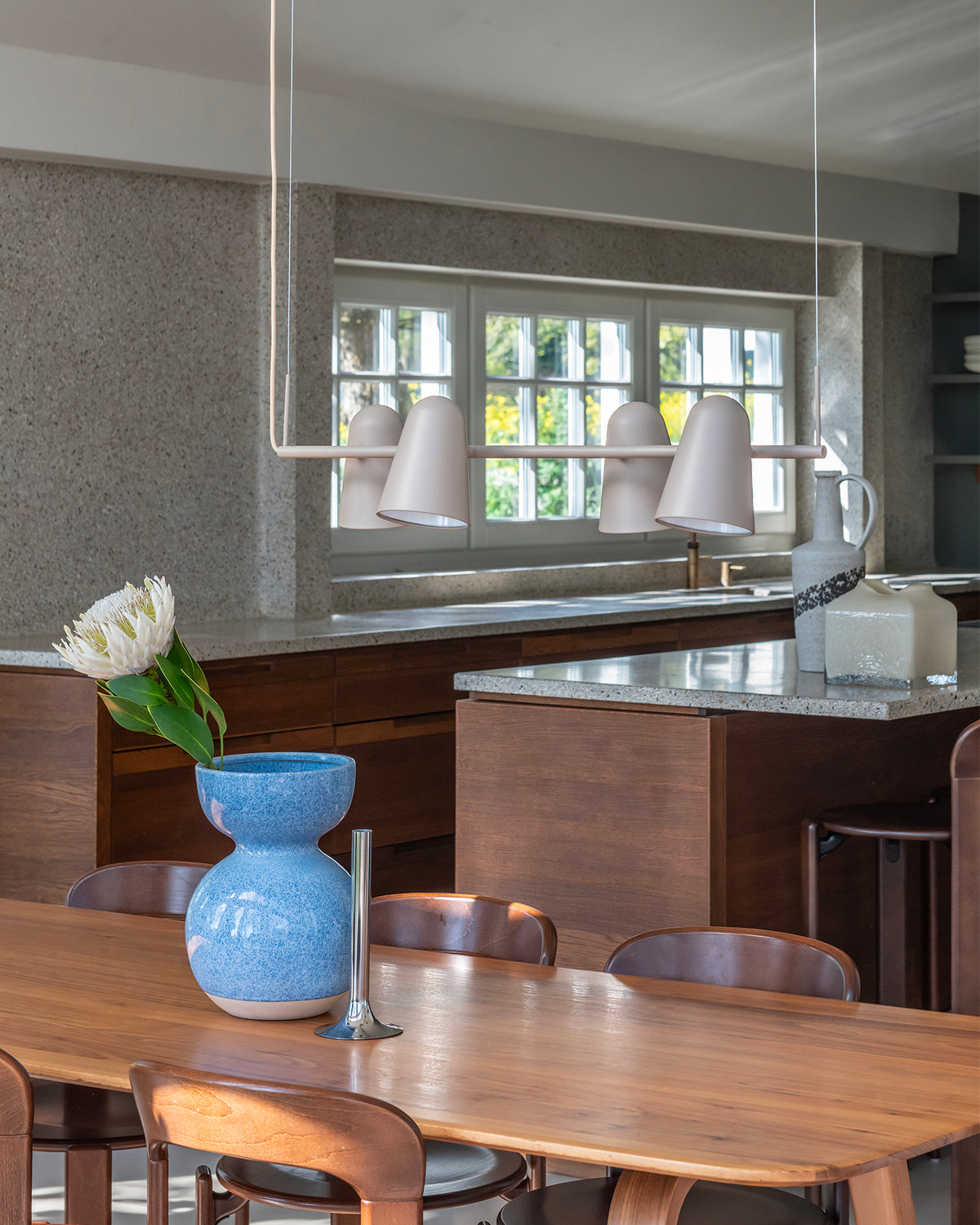 Lampada a sospensione a 4 luci in ferro Salamanca