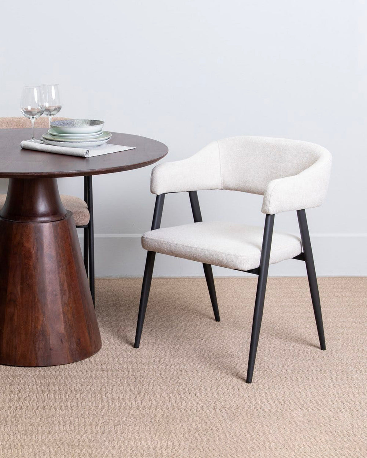 Set da 4 sedie da pranzo imbottite Solen