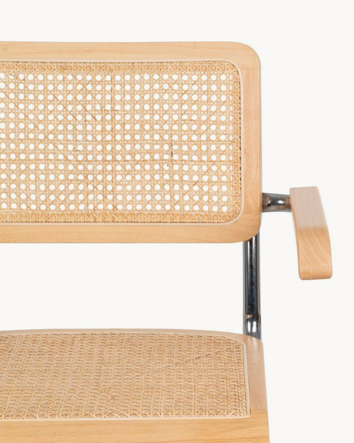 Set da 2 sedie da pranzo in legno e rattan Yuna