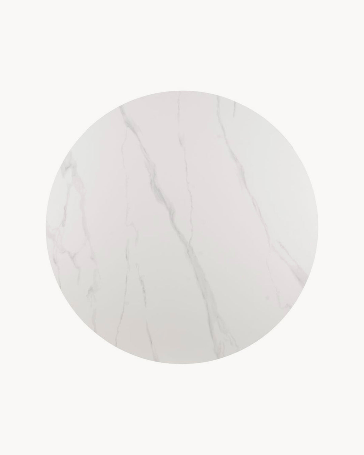 Tavolo da pranzo rotondo in ceramica effetto marmo Livia