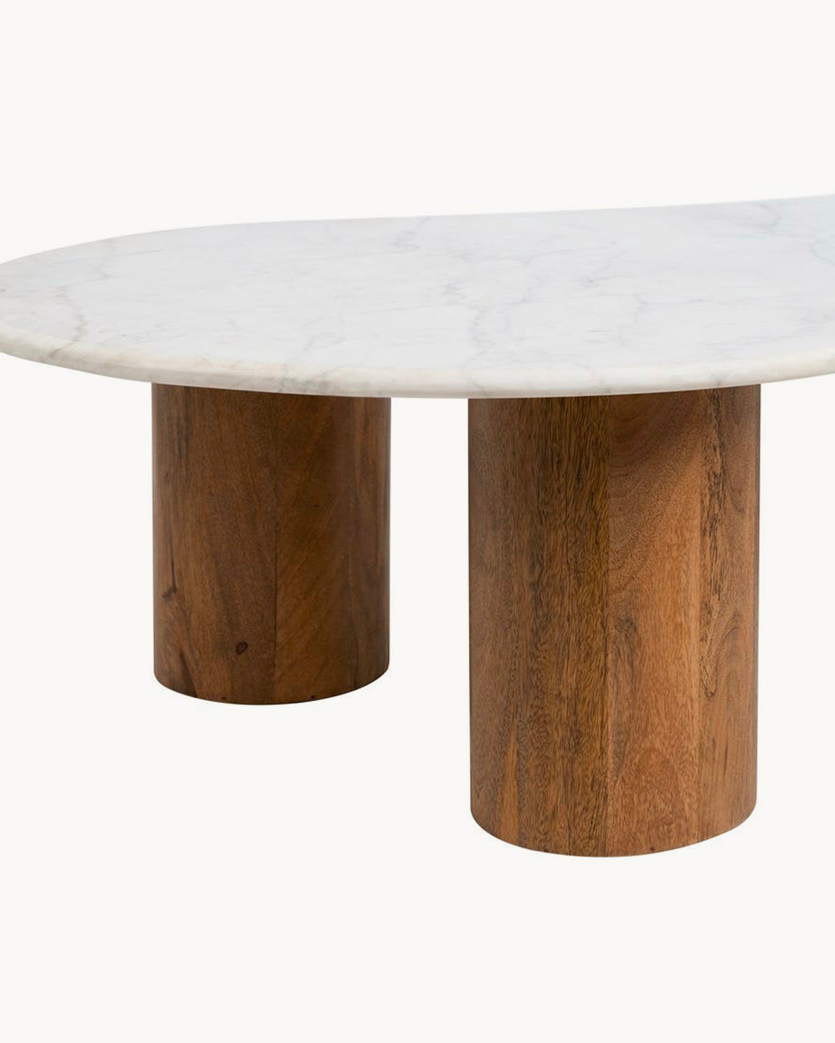 Tavolino da salotto in legno di mango e marmo Orla