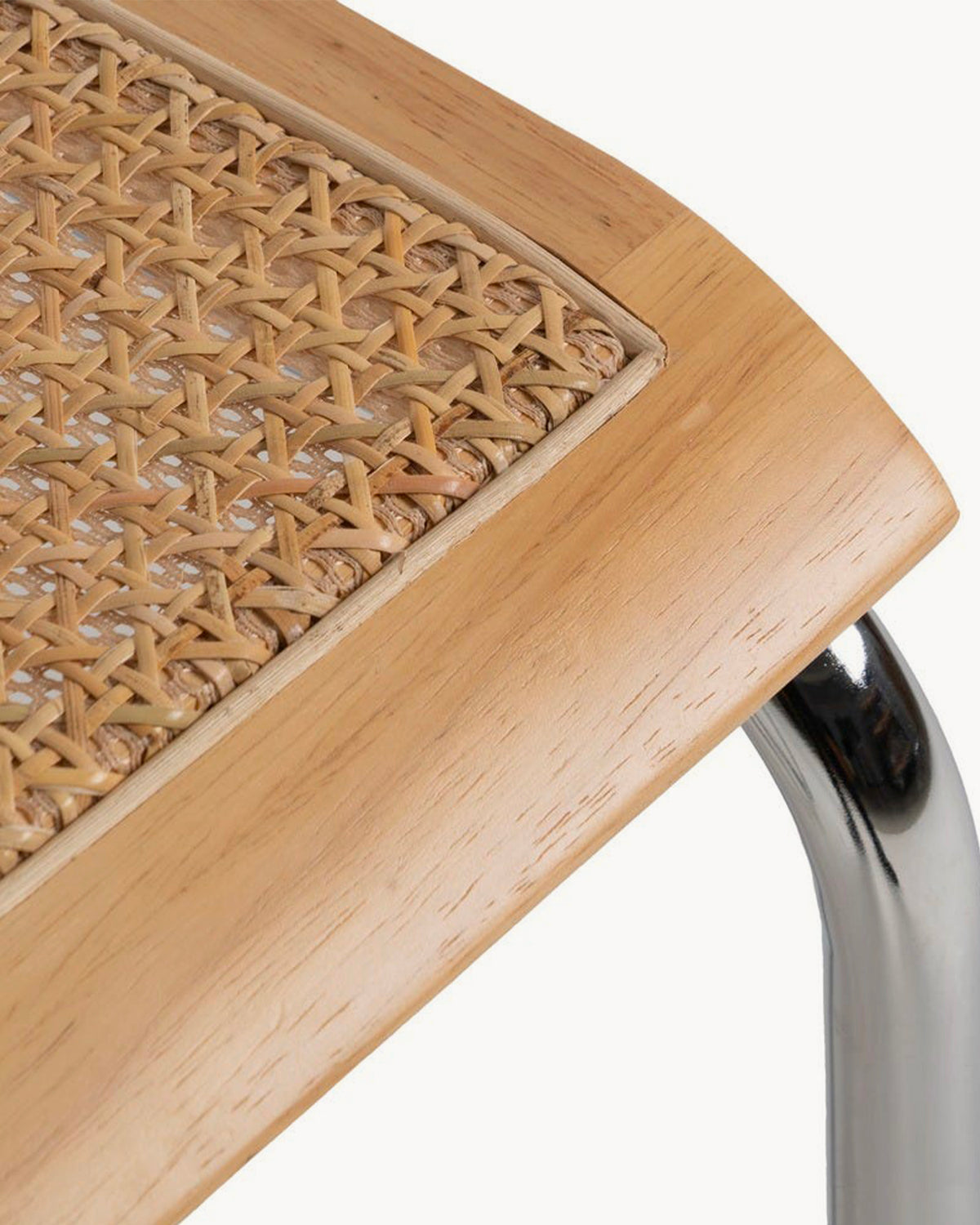 Set da 2 sedie da pranzo in legno e rattan Yuna