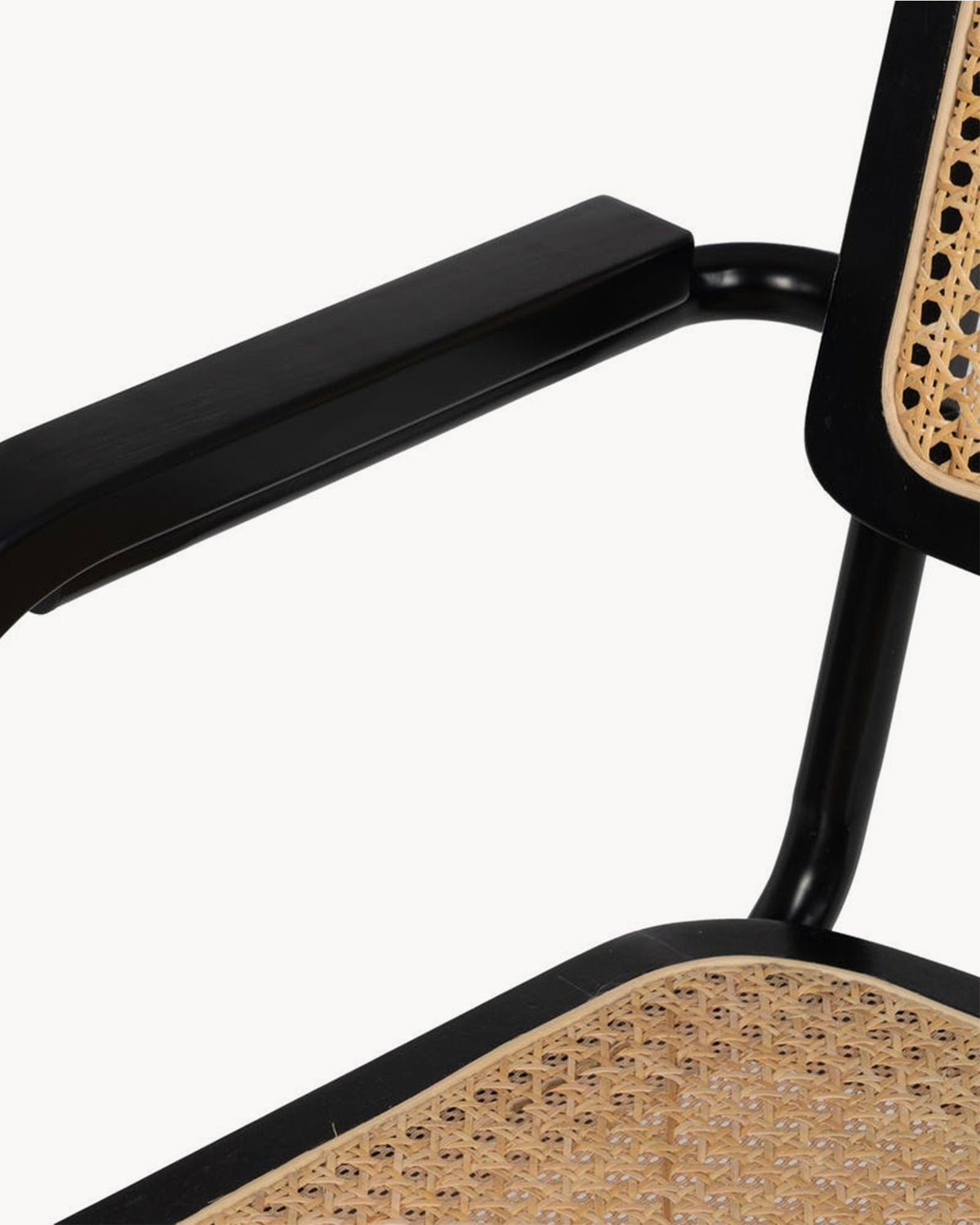 Set da 2 sedie da pranzo in legno e rattan Yuna